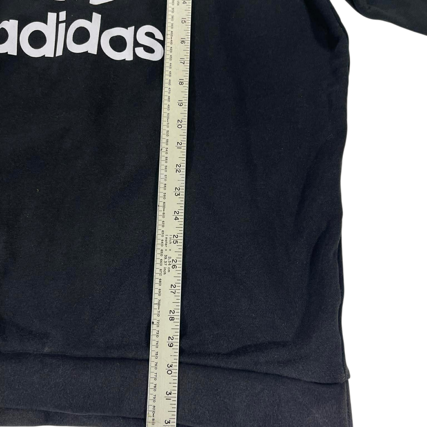 CLASSIC ADIDAS BLACK CREWNECK SWEATSHIRT (XL)