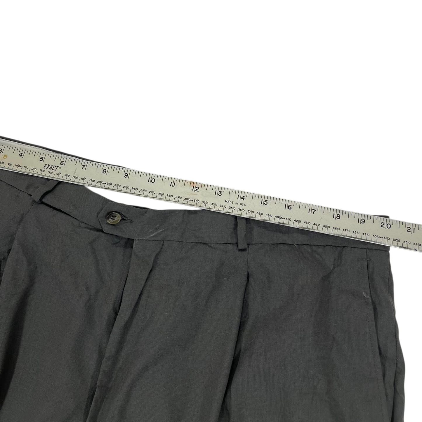VINTAGE WIDE LEG PLEATED TROUSERS (40)