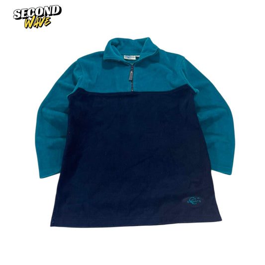 90S SOORTS BLUE QUARTER ZIP FLEECE (M)
