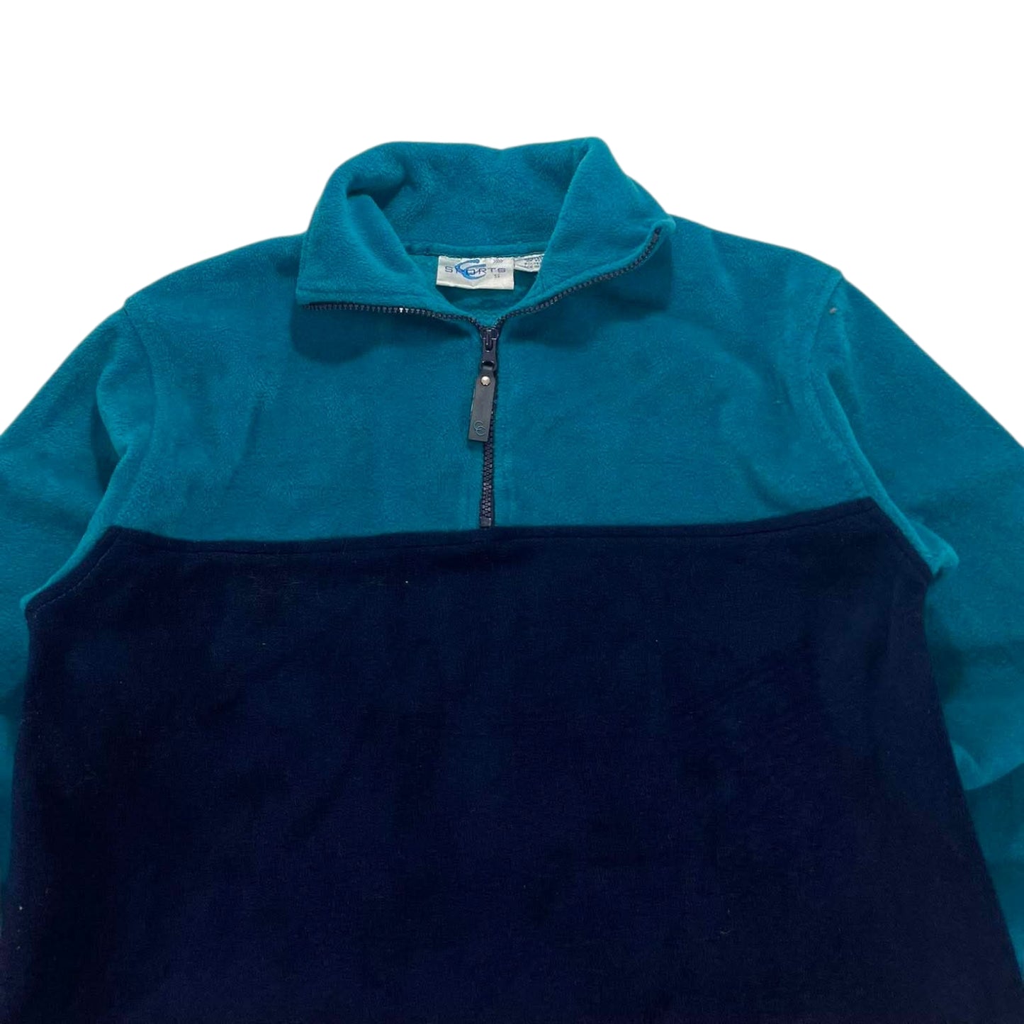 90S SOORTS BLUE QUARTER ZIP FLEECE (M)