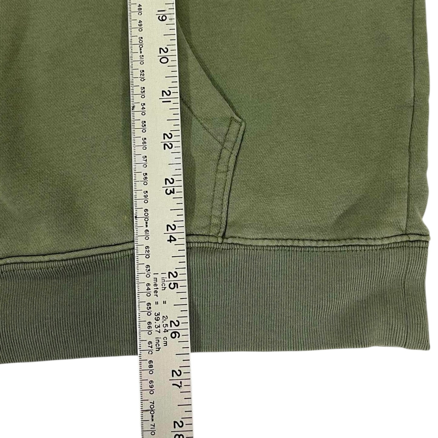 VINTAGE OLIVE GAP GREEN HOODIE (M)