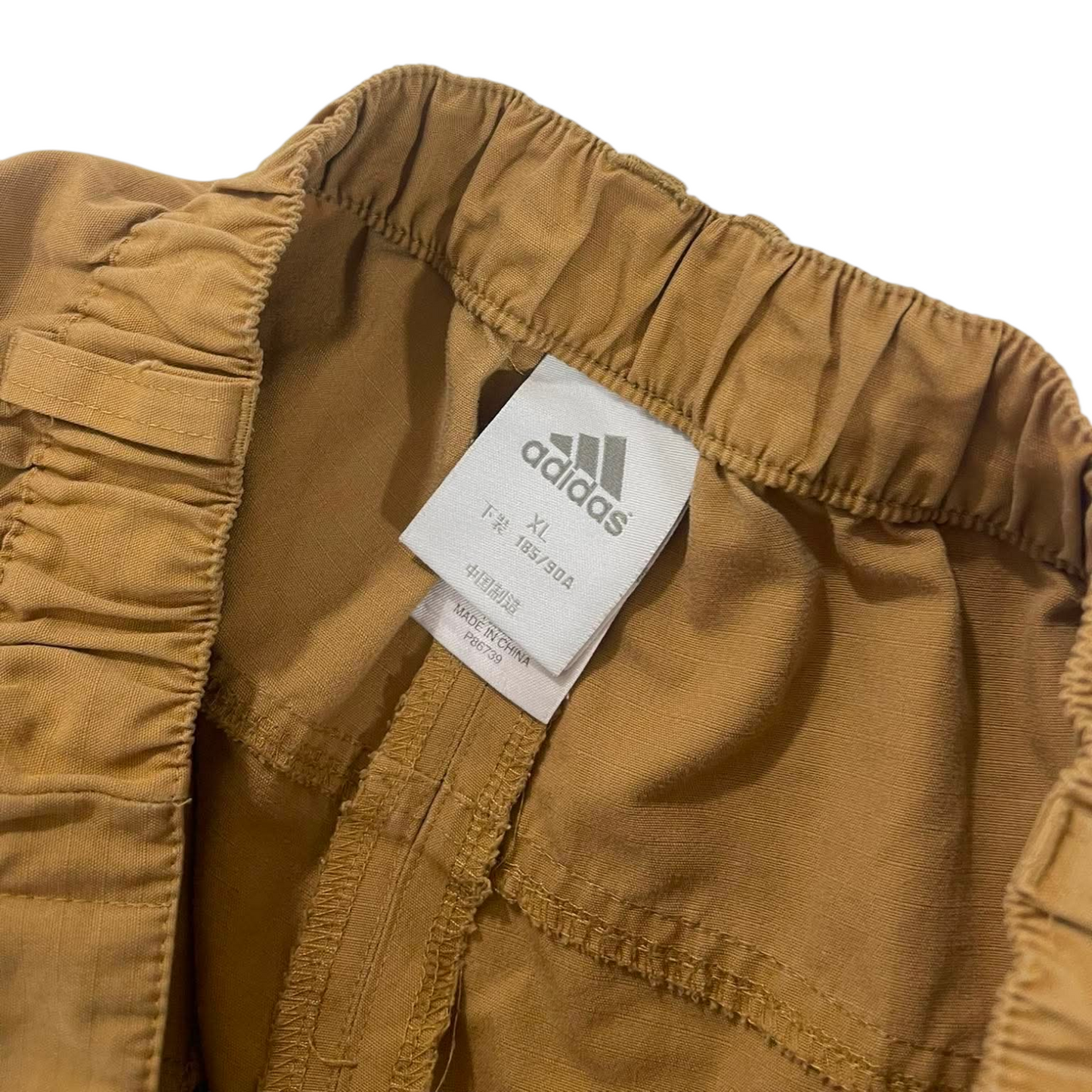 VINTAGE ADIDAS TAN CARGO PANTS (XL)