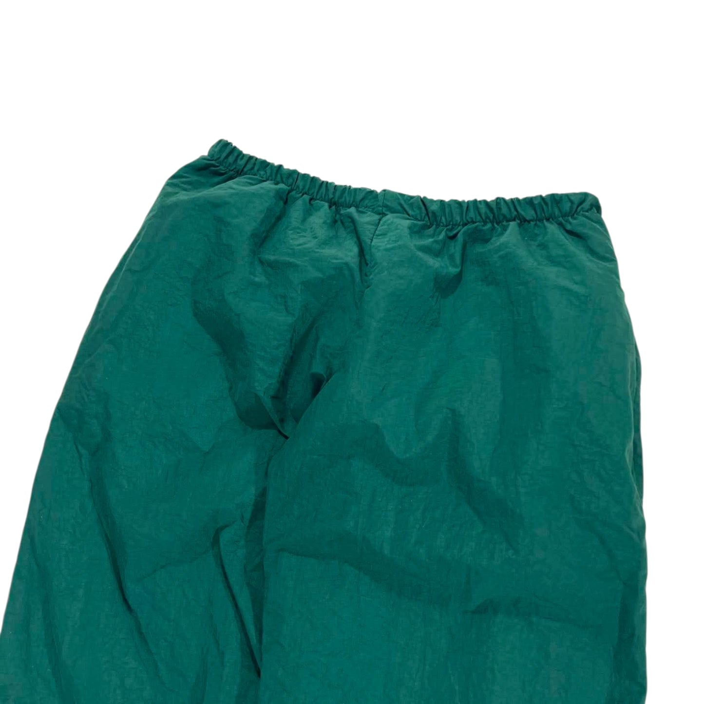 VINTAGE GREEN STRIPED BAGGY TRACK PANTS (S)