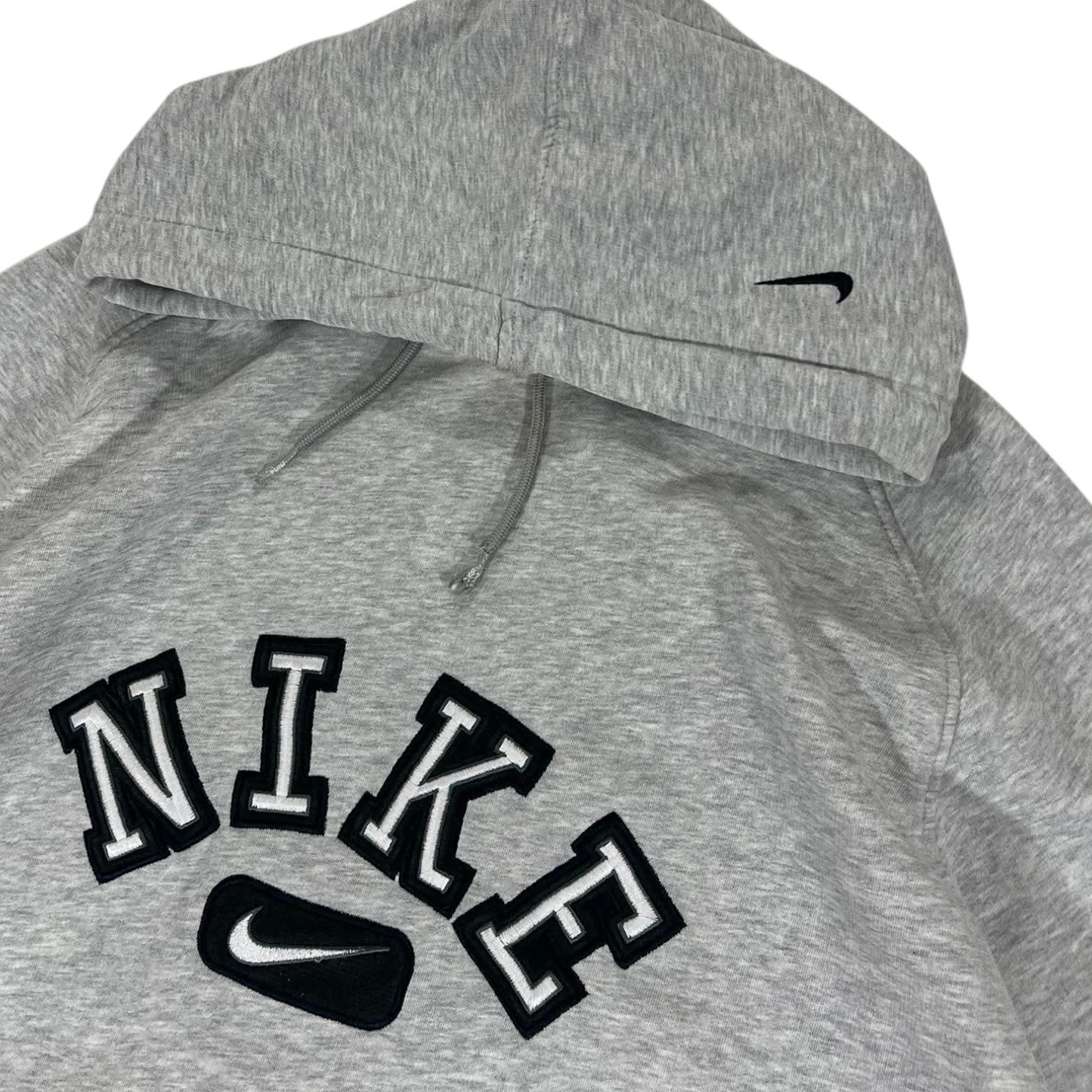 VINTAGE SPELLOUT NIKE GREY HOODIE (XXL)