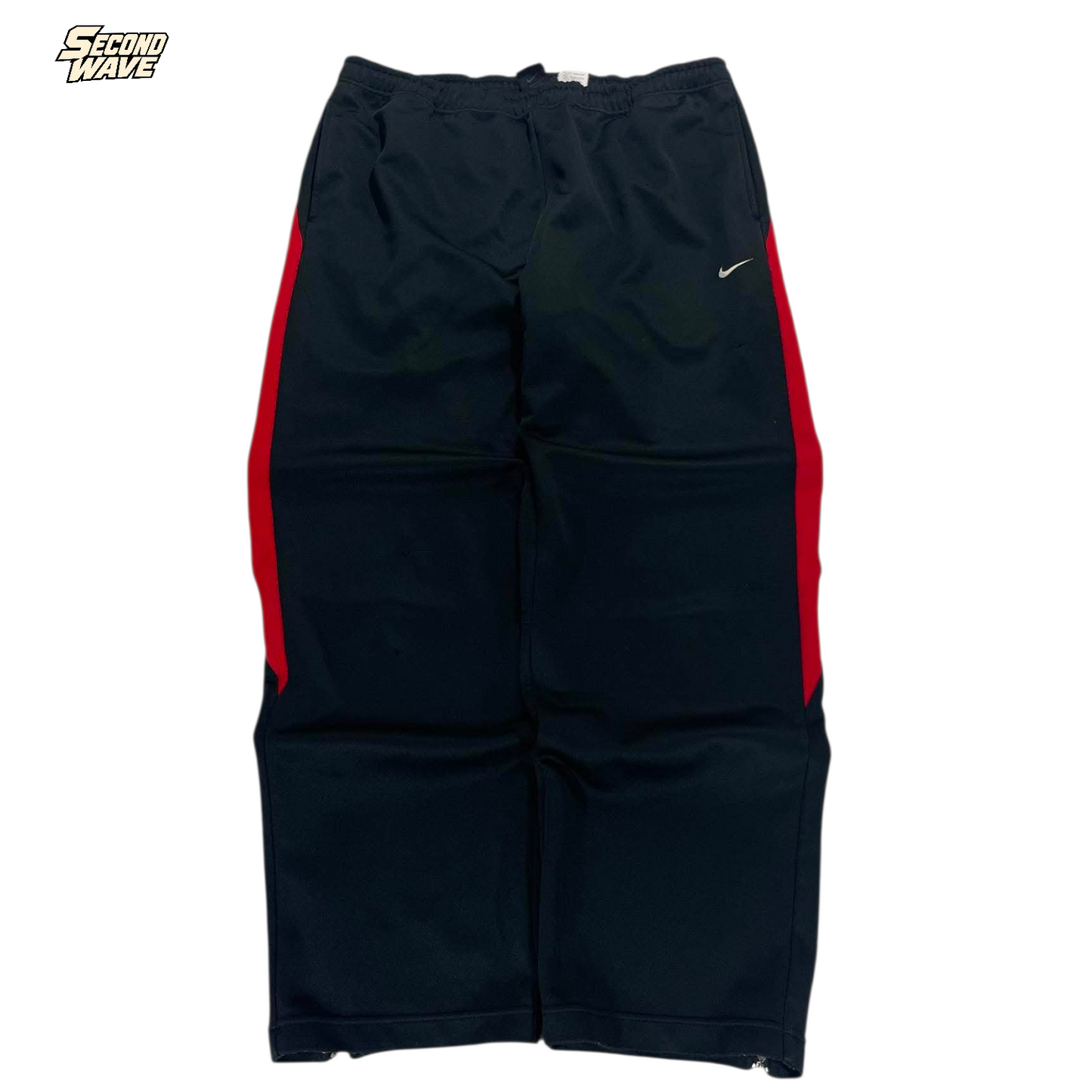 Y2K NIKE BLACK/RED TRACK PANTS (XL) ²