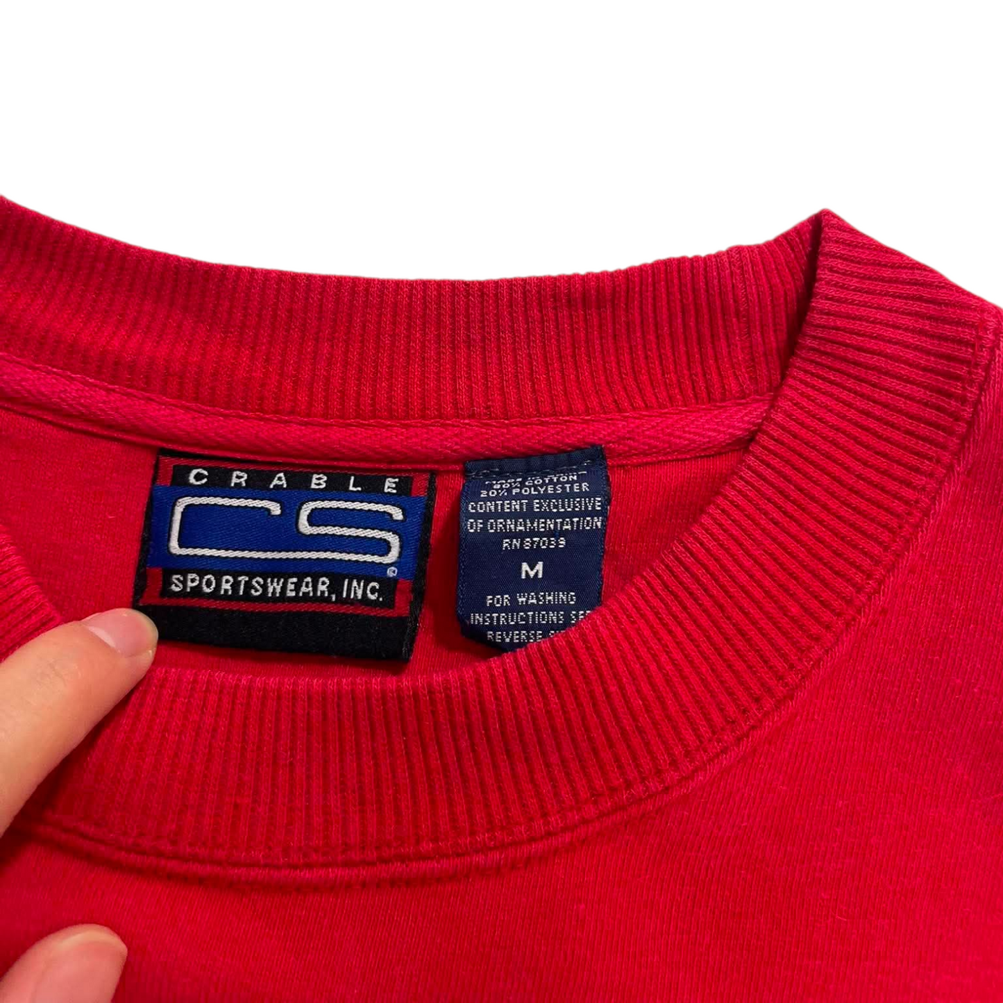 VINTAGE OHIO STATE BUCKEYES RED CREWNECK SWEATSHIRT (L)
