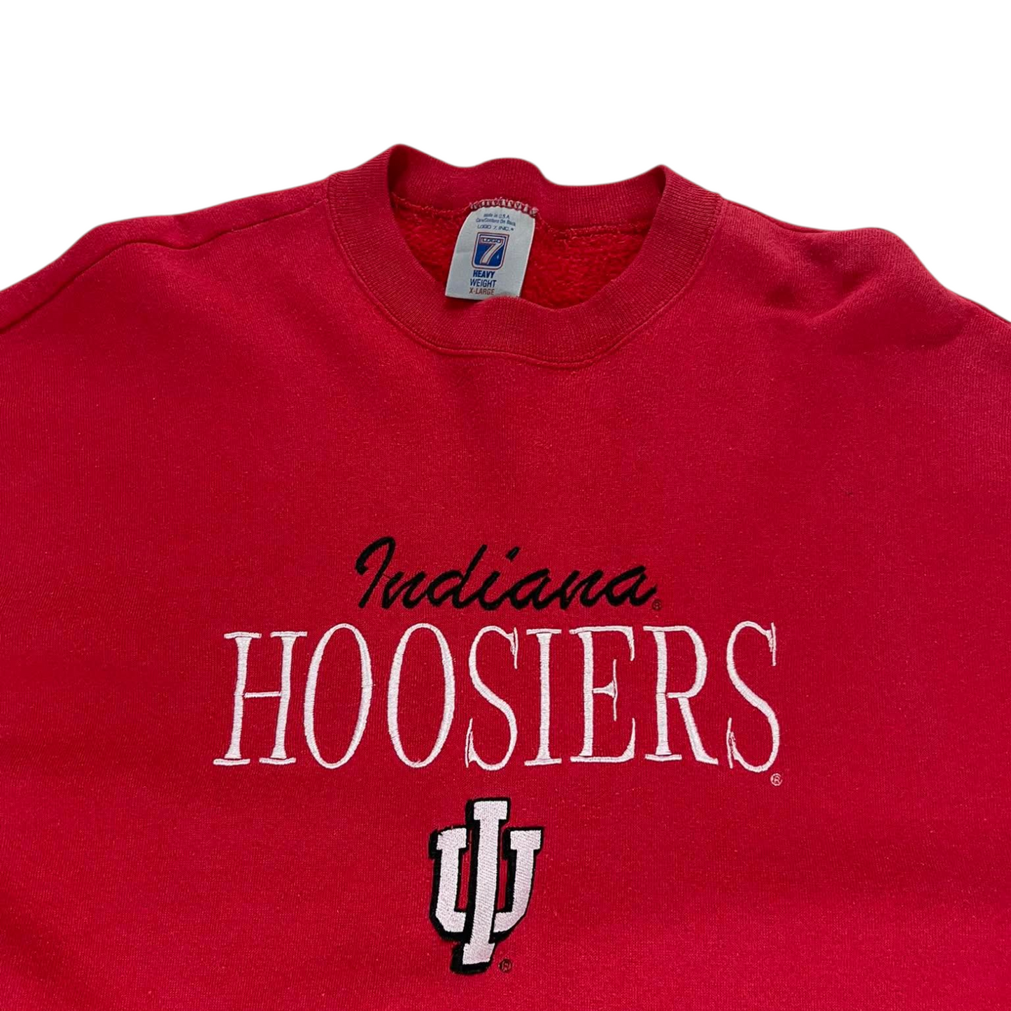 VINTAGE INDIANA HOOSIERS RED CREWNECK SWEATSHIRT (L-XL)