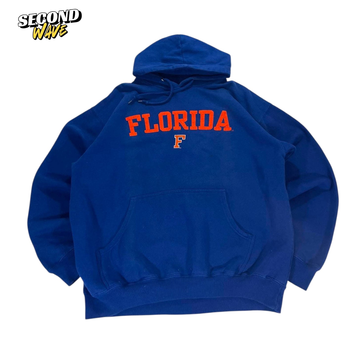 VINTAGE EMBROIDERED UNIVERSITY OF FLORIDA GATORS BLUE HOODIE (L)