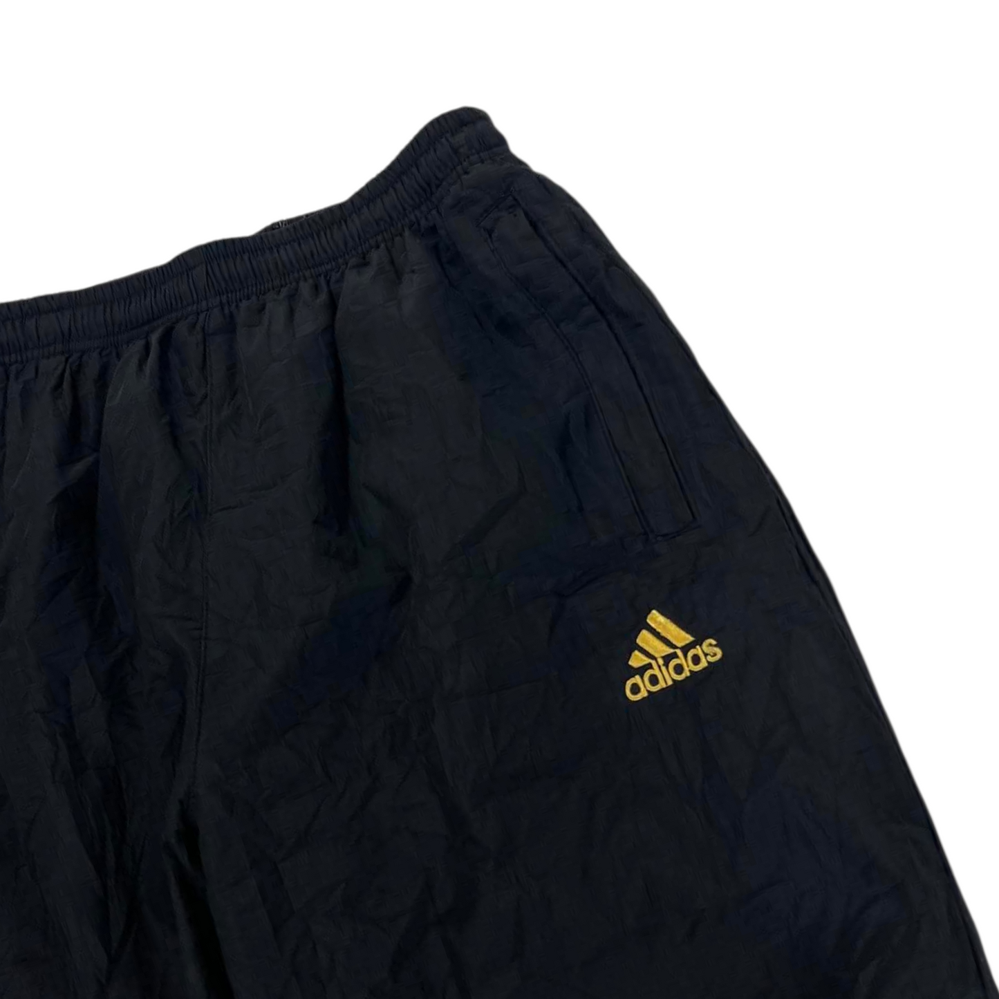 ADIDAS BLACK & GOLD TRACK PANTS ⁶ (XL)