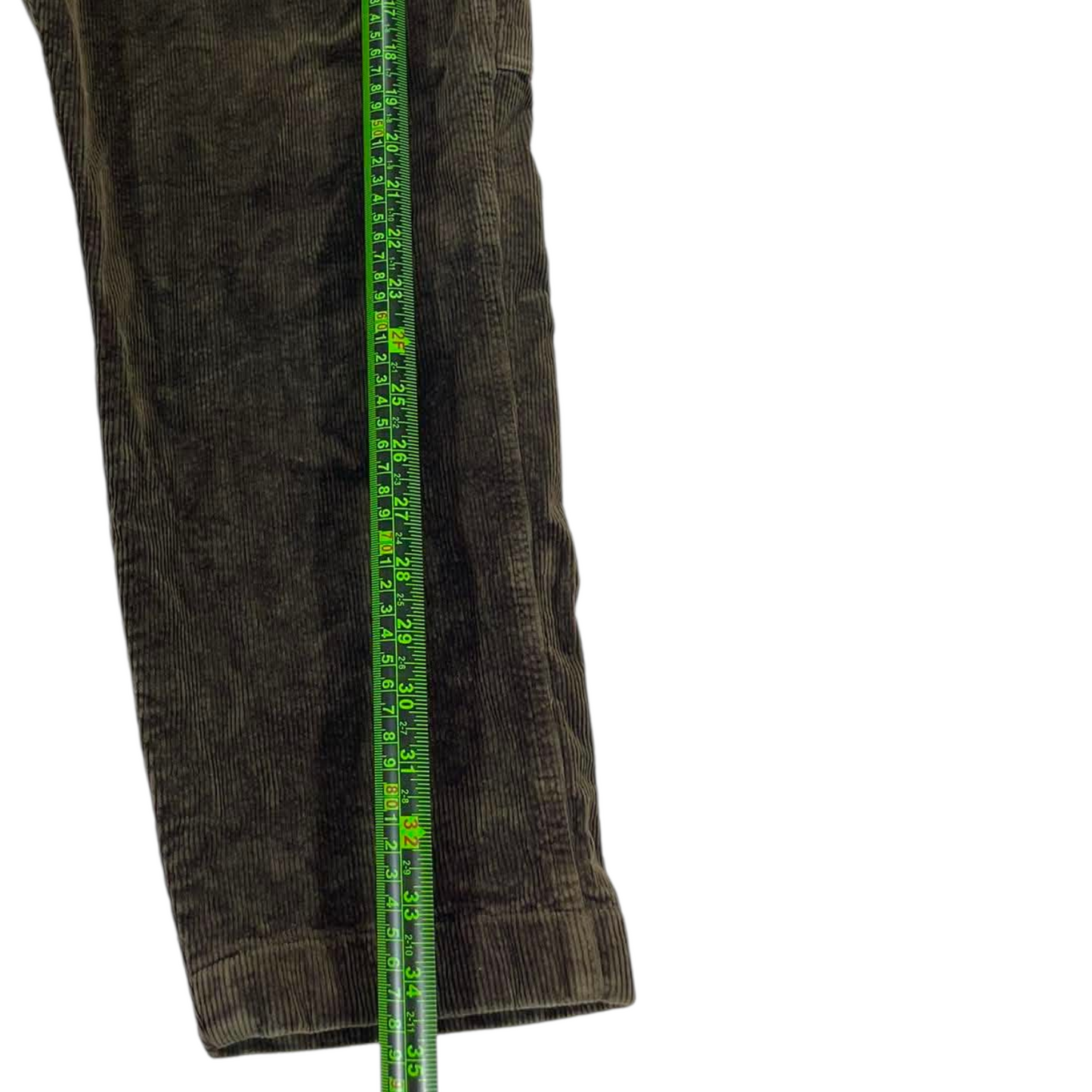 RPM MDF CO. GREEN CORDUROY CARPENTER PANTS (34)
