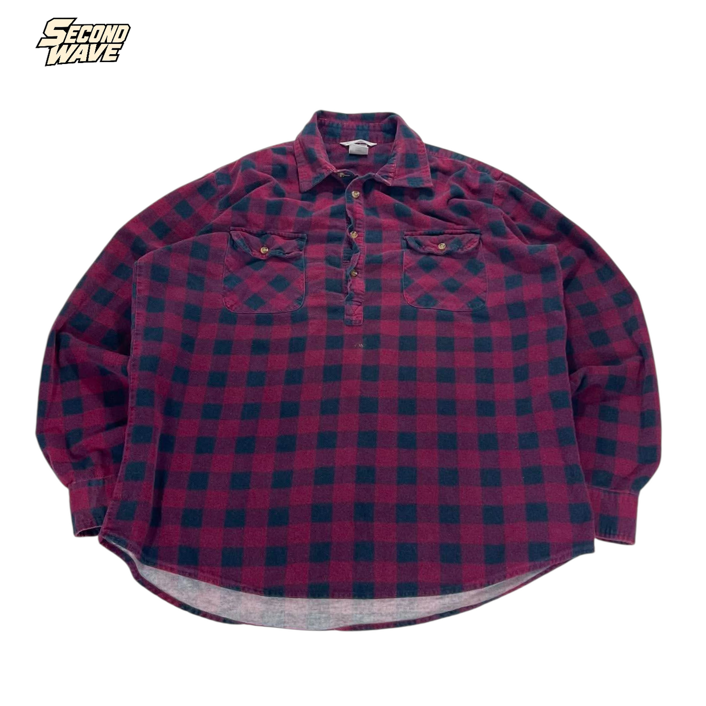 100% COTTON STRONGMAN PLAID BUTTON UP (XL)