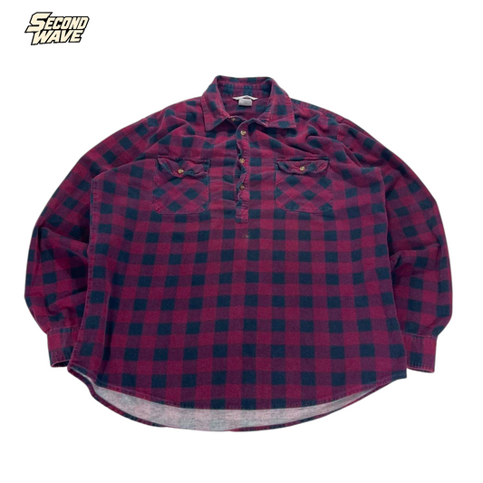 100% COTTON STRONGMAN PLAID BUTTON UP (XL)