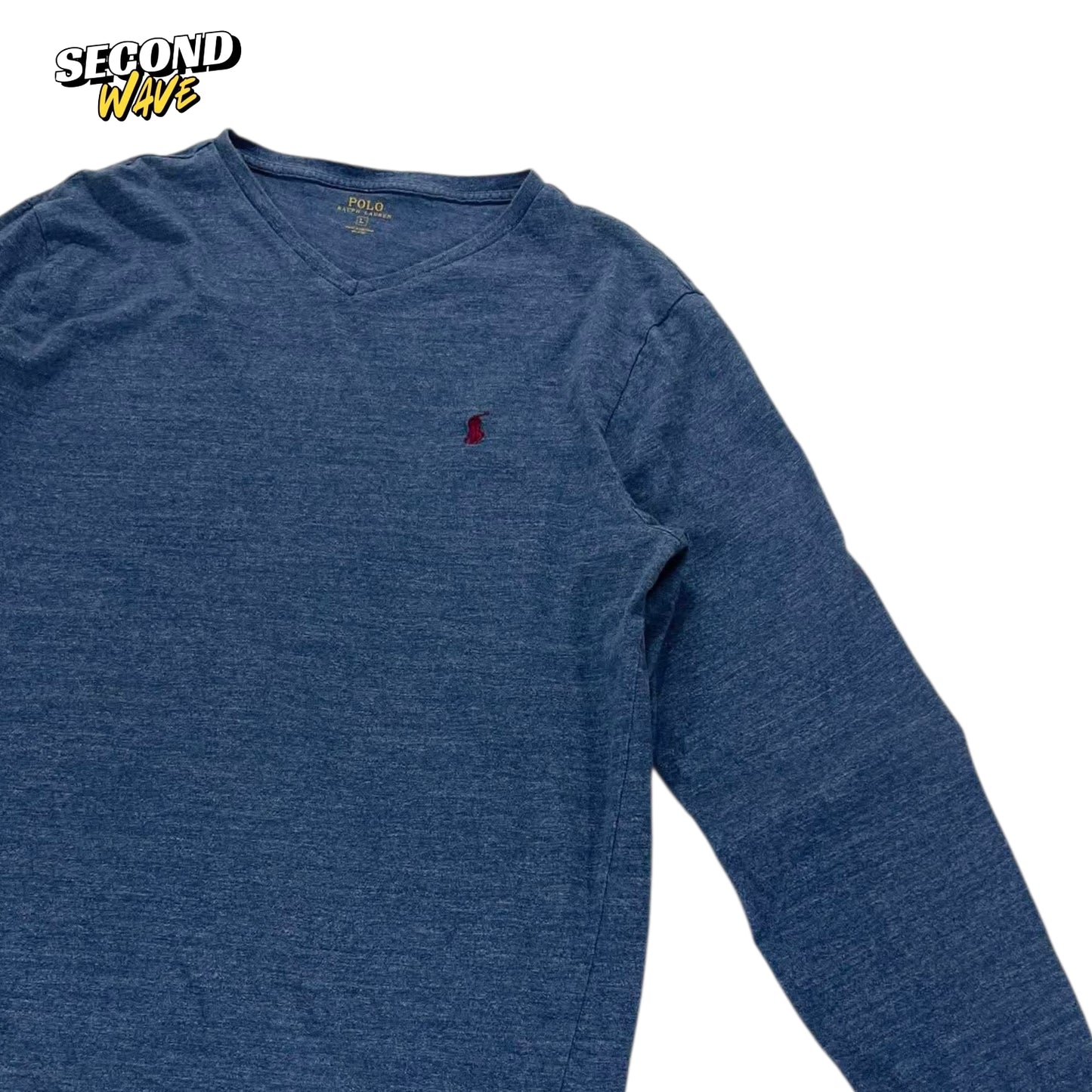 RALPH LAUREN NAVY BLUE LONG SLEEVE (L)