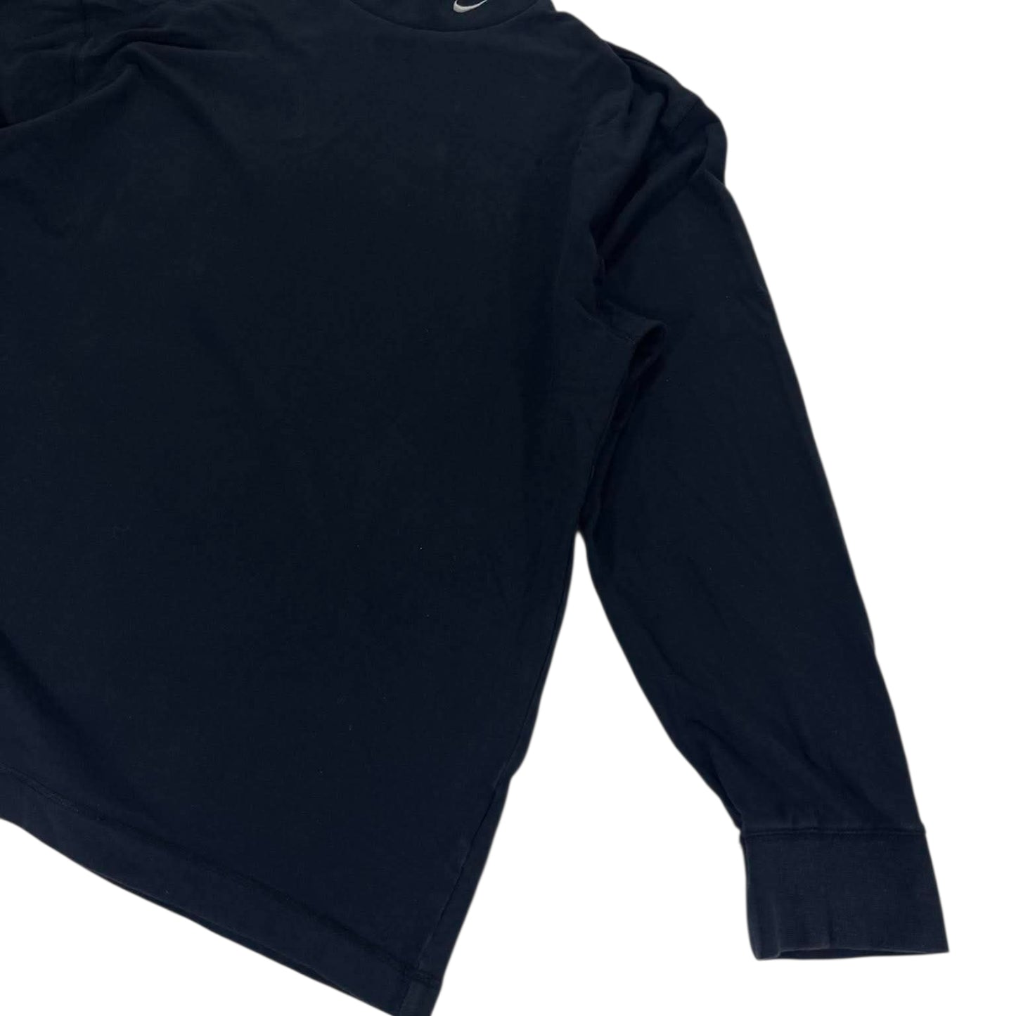 VINTAGE NIKE BLACK LONG SLEEVE MOCK NECK TOP (L)