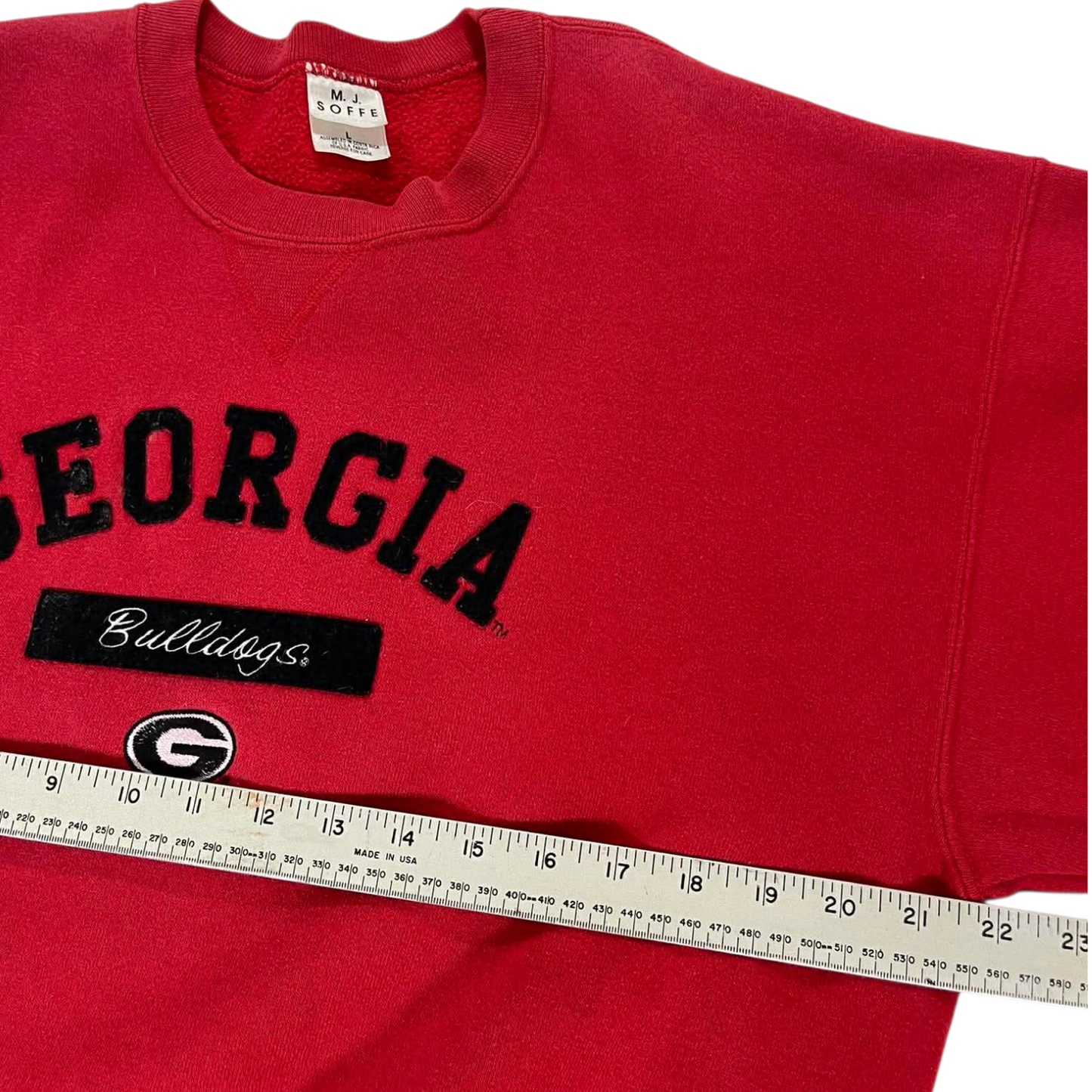 90S GEORGIA BULLDOGS RED CREWNECK SWEATSHIRT (M-L)