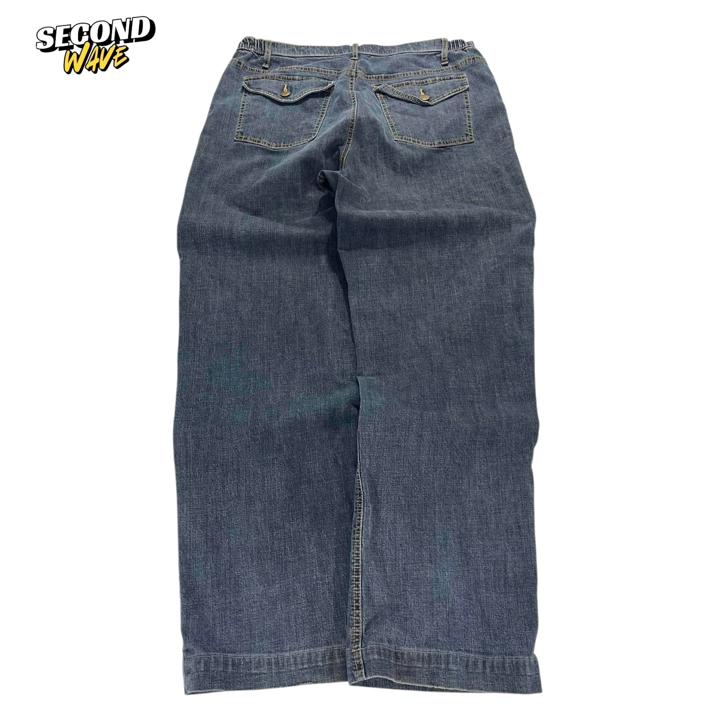 Y2K LIGHT DENIM BAGGY JEANS (34)
