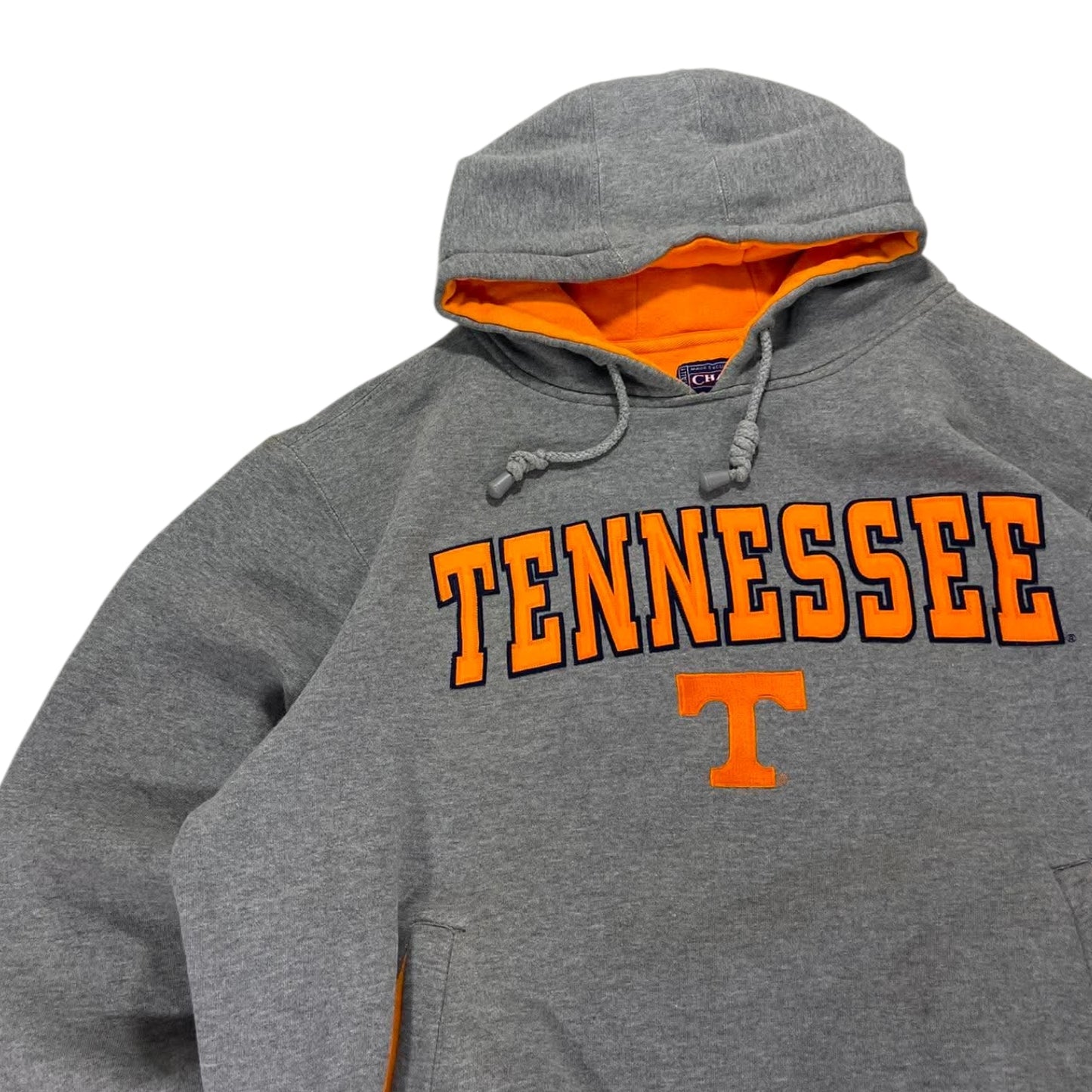 VINTAGE CHAMPS SPORT GREY EMBROIDERED TENNESSEE VOLUNTEERS HOODIE (L)