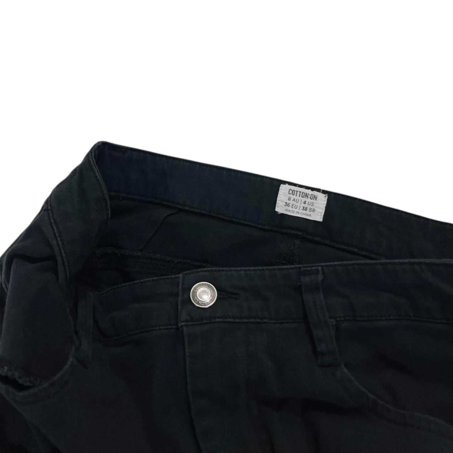 BLACK COTTON ON WIDE LEG CARGO PANTS (28)
