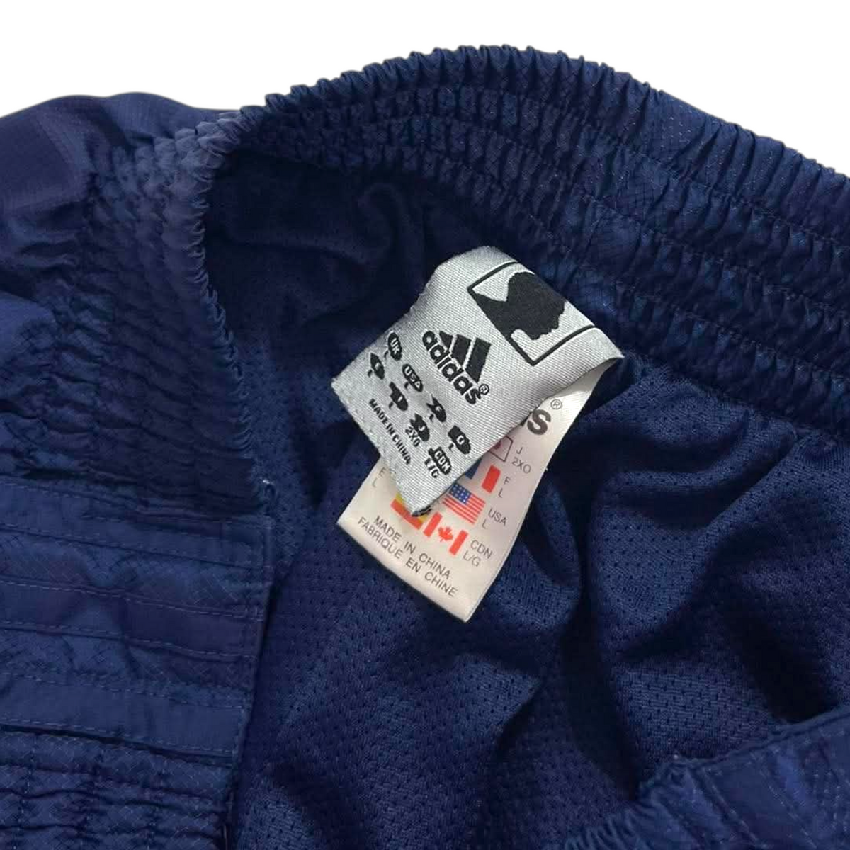 ADIDAS BLUE TRACK PANTS (L)