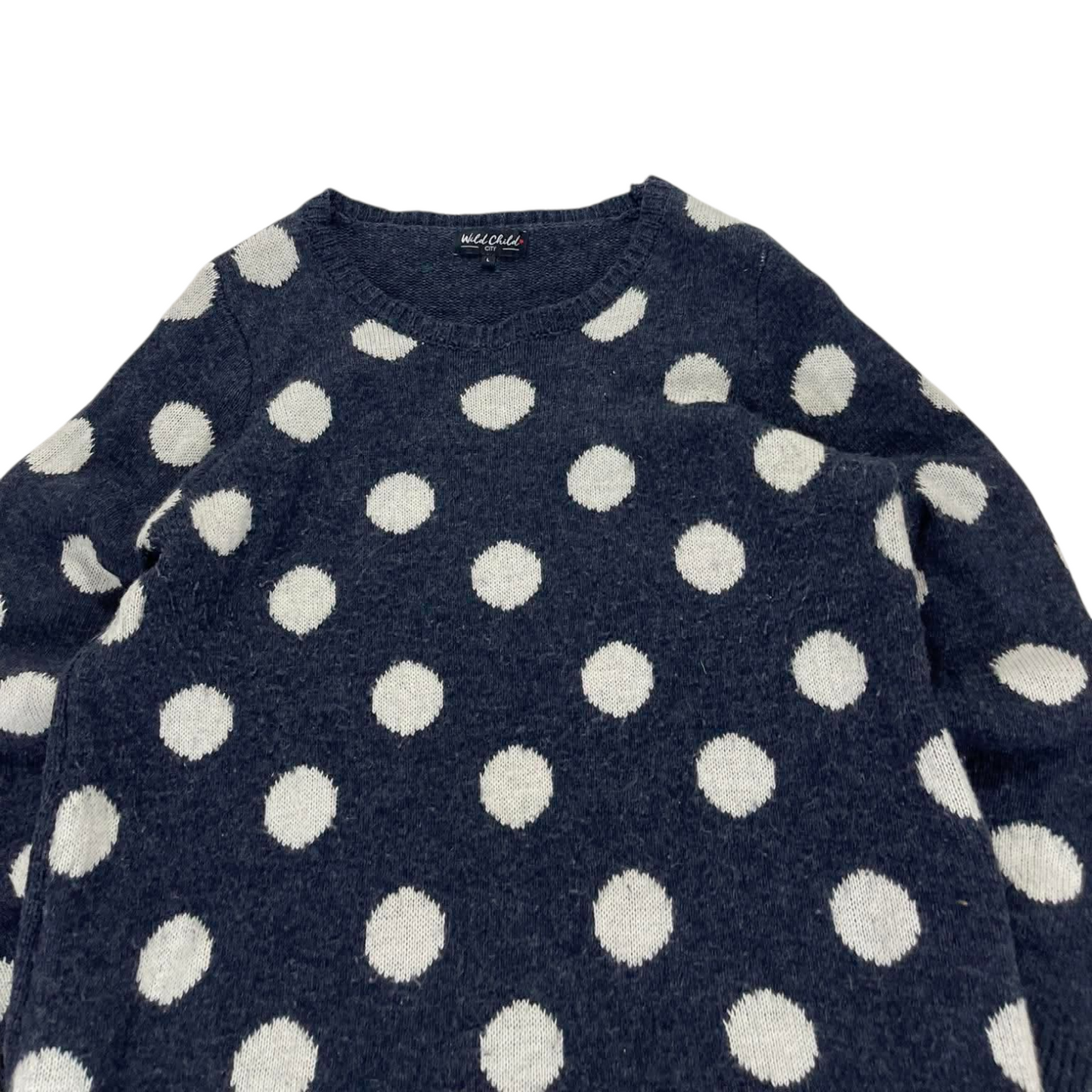 WILD CHILD POLKA DOT SWEATER (L)