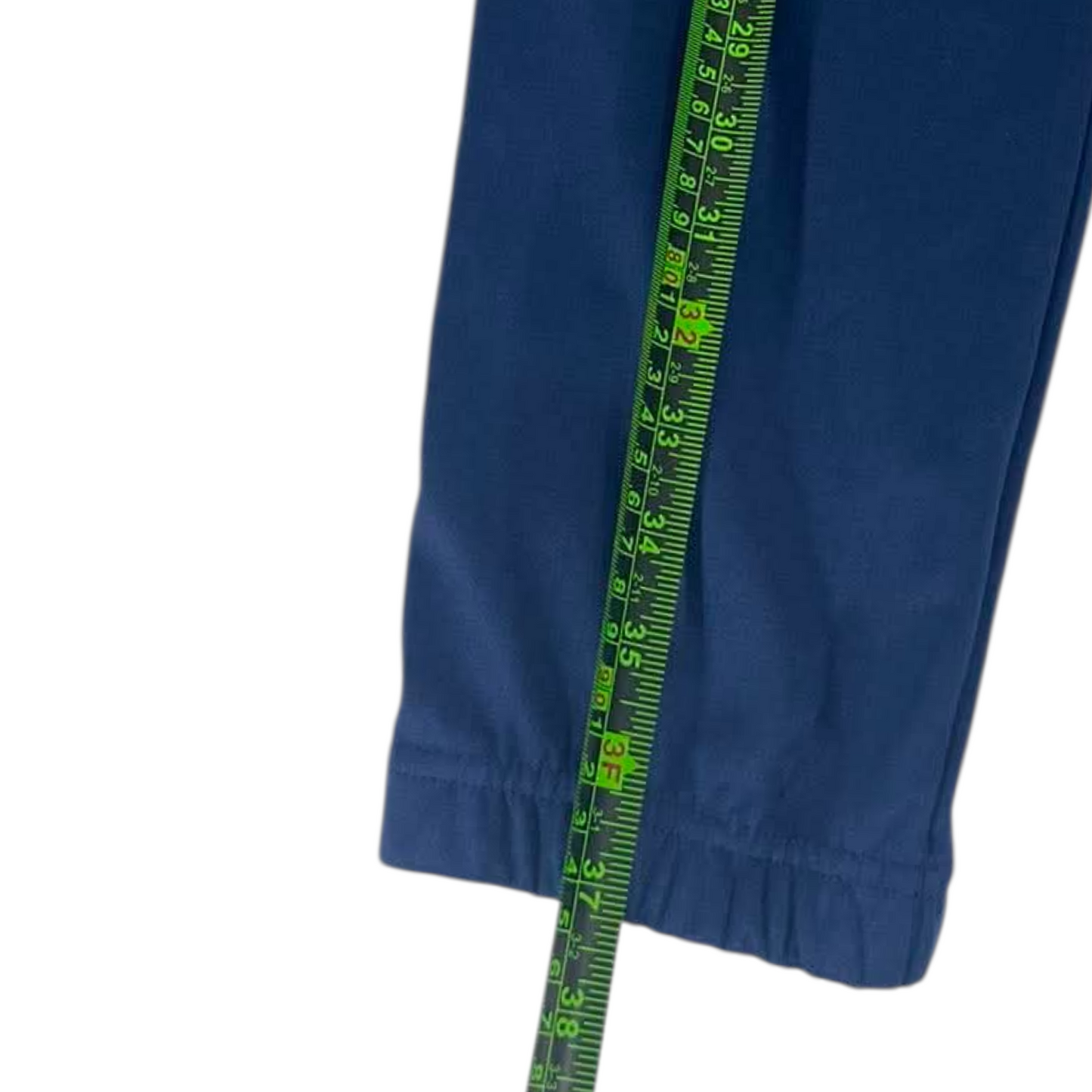 NIKE NAVY BLUE BUTTON TRACK PANTS (L)²