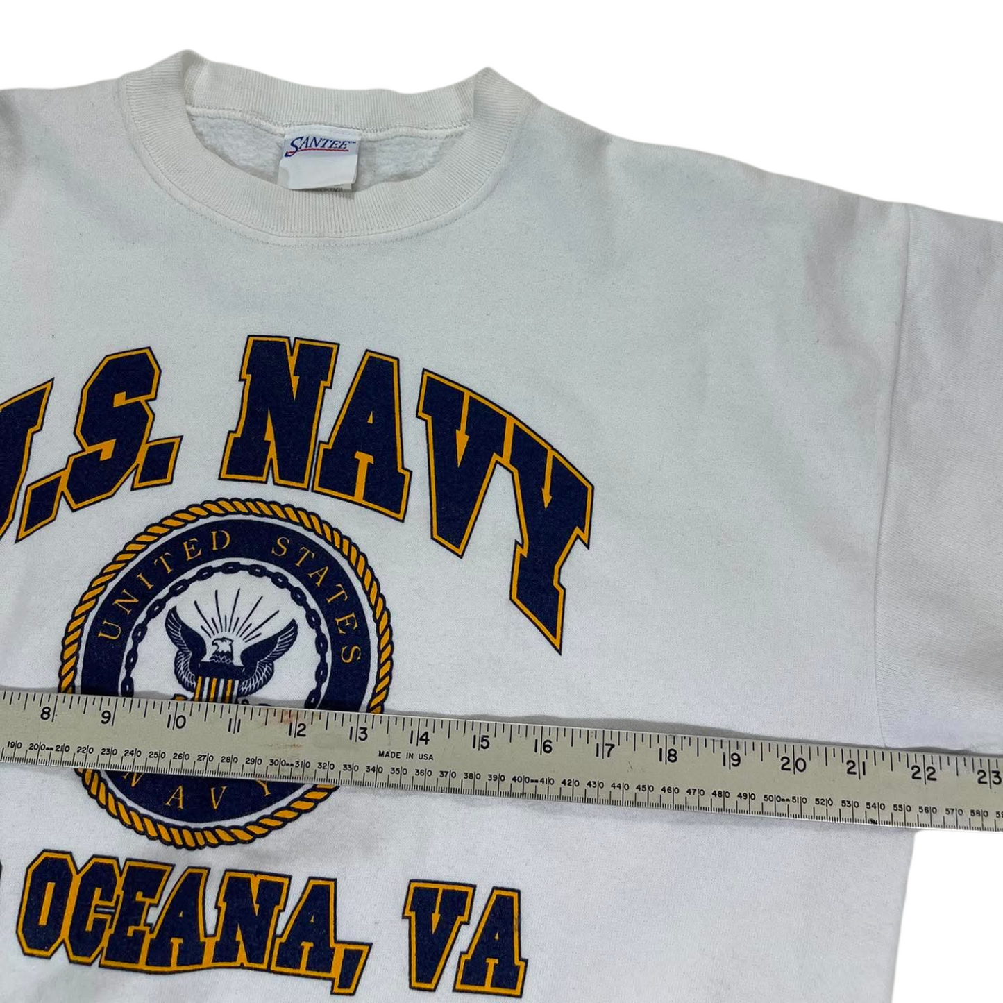 90s US NAVY CREWNECK SWEATSHIRT (L)