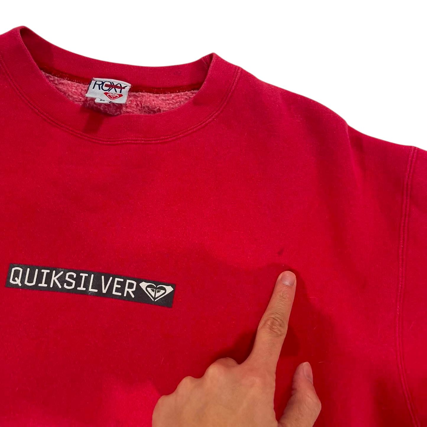 QUICKSILVER RED CREWNECK SWEATSHIRT (M)
