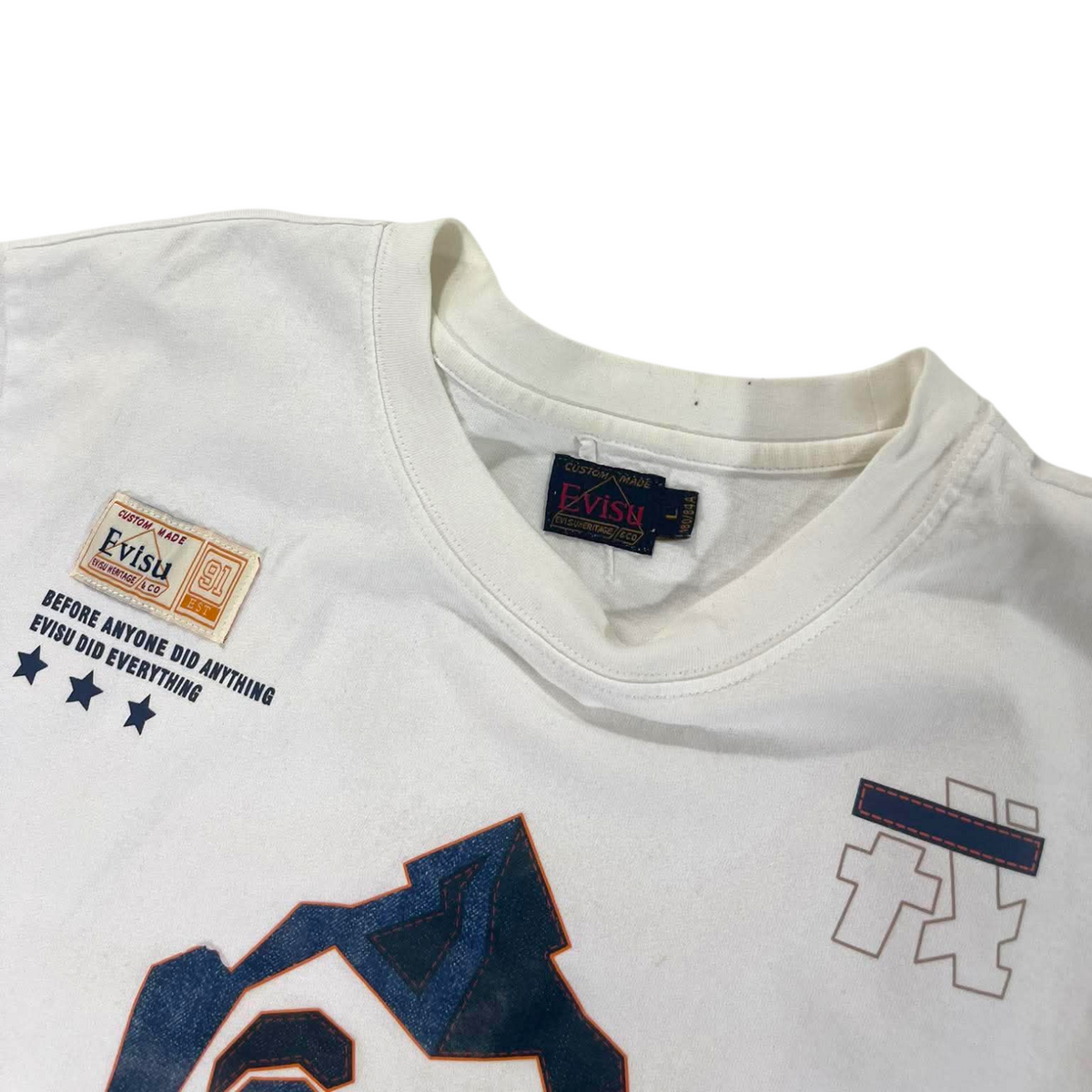 EVISU WHITE SHIRT (L)