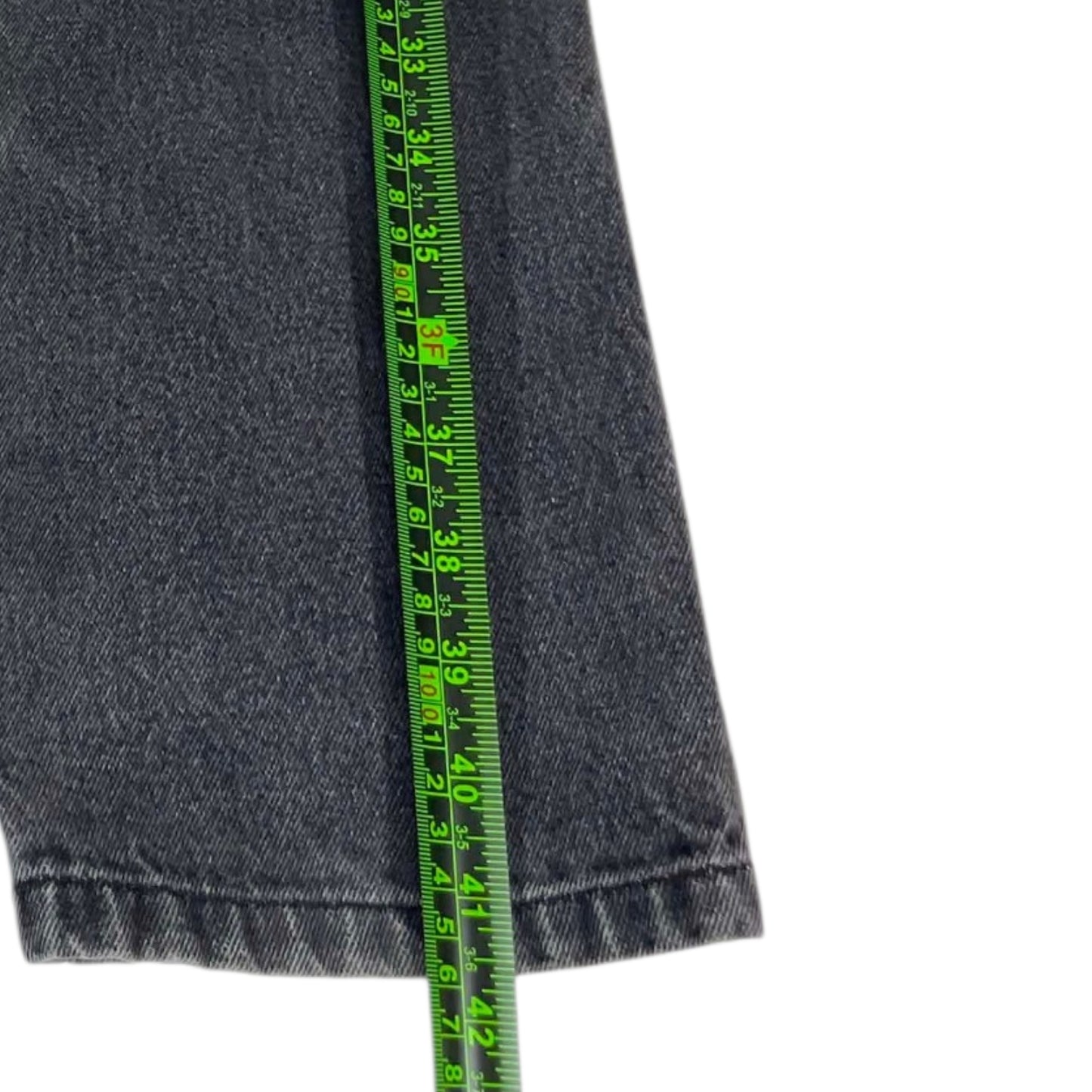 VINTAGE TRASHED STRONGMAN BLACK JEANS (34")