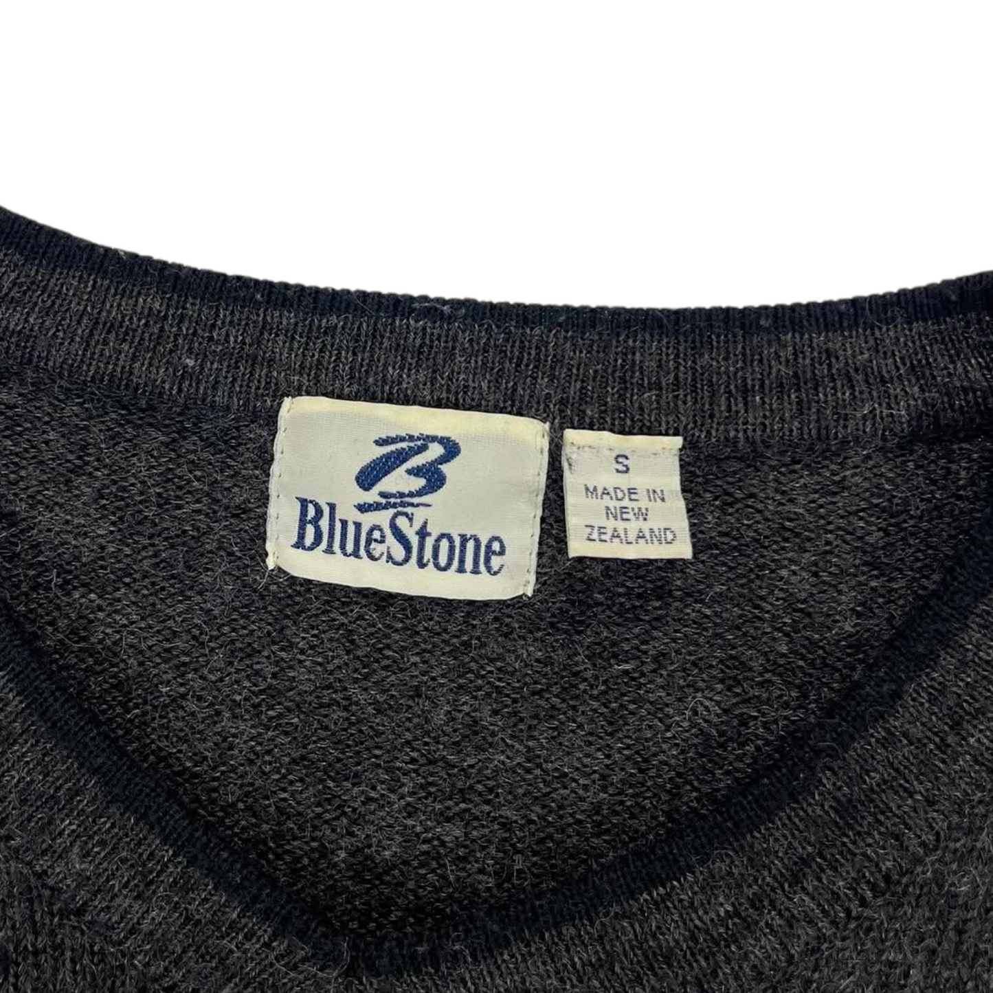 90S BLUE STONE CREWNECK SWEATER (S)