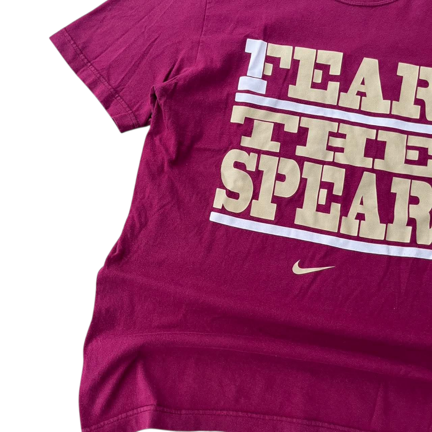 NIKE FLORIDA STATE UNIVERSITY BURGUNDY FEAR THE SPEART-SHIRT (M)