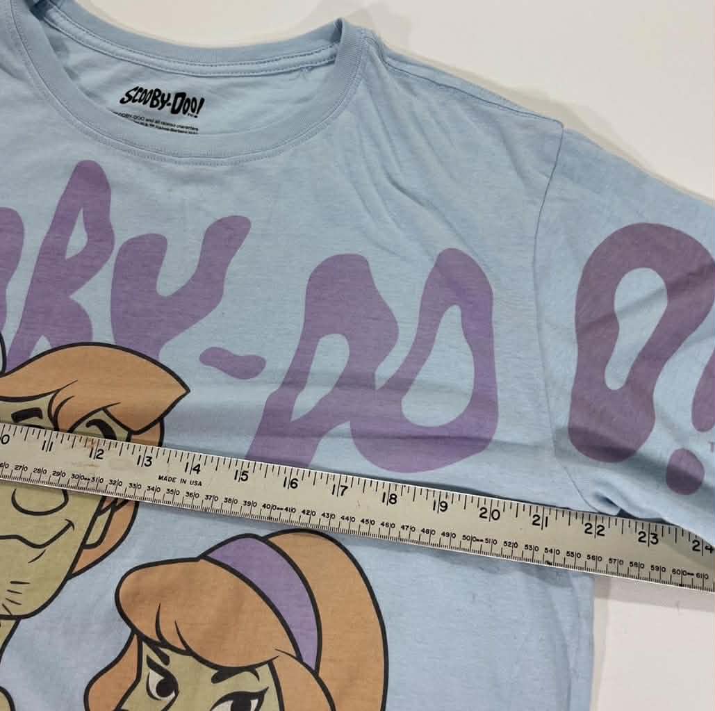 VINTAGE SCOOBY DOO BLUE COTTON T-SHIRT (L-XL)