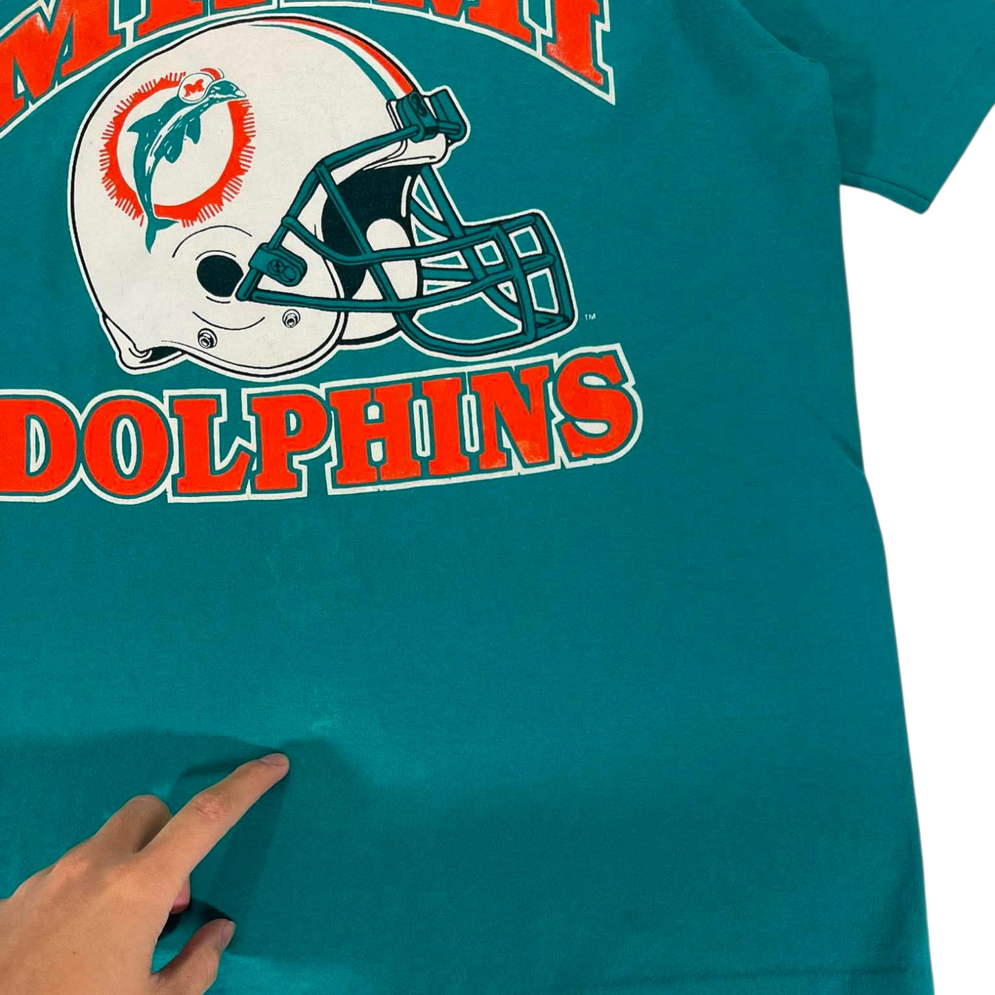 VINTAGE MIAMI DOLPHINS NFL GREEN T-SHIRT (L)