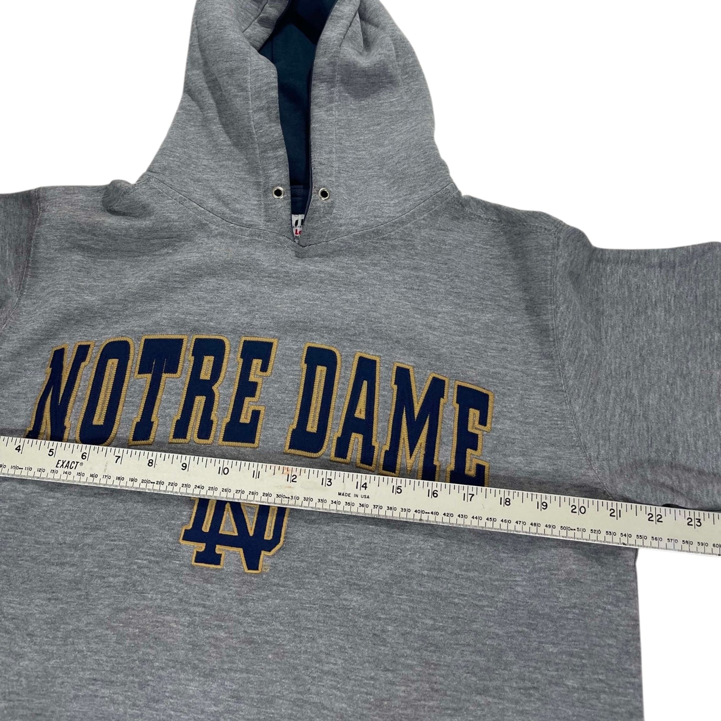 VINTAGE EMBROIDERED NOTRE DAME HOODIE (L)