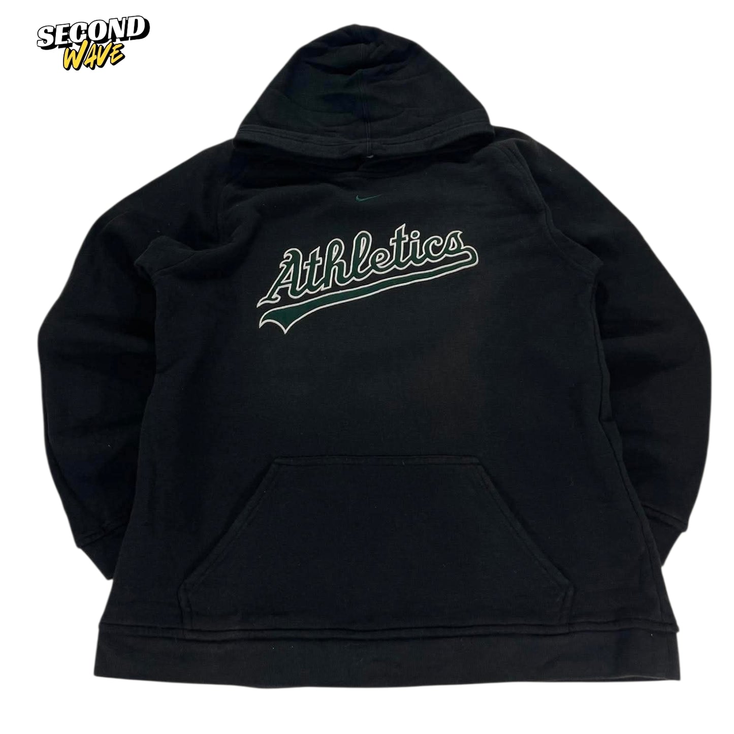 VINTAGE NIKE BLACK OAKLAND ATHLETICS HOODIE (M)