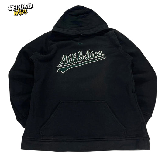 VINTAGE NIKE BLACK OAKLAND ATHLETICS HOODIE (M)