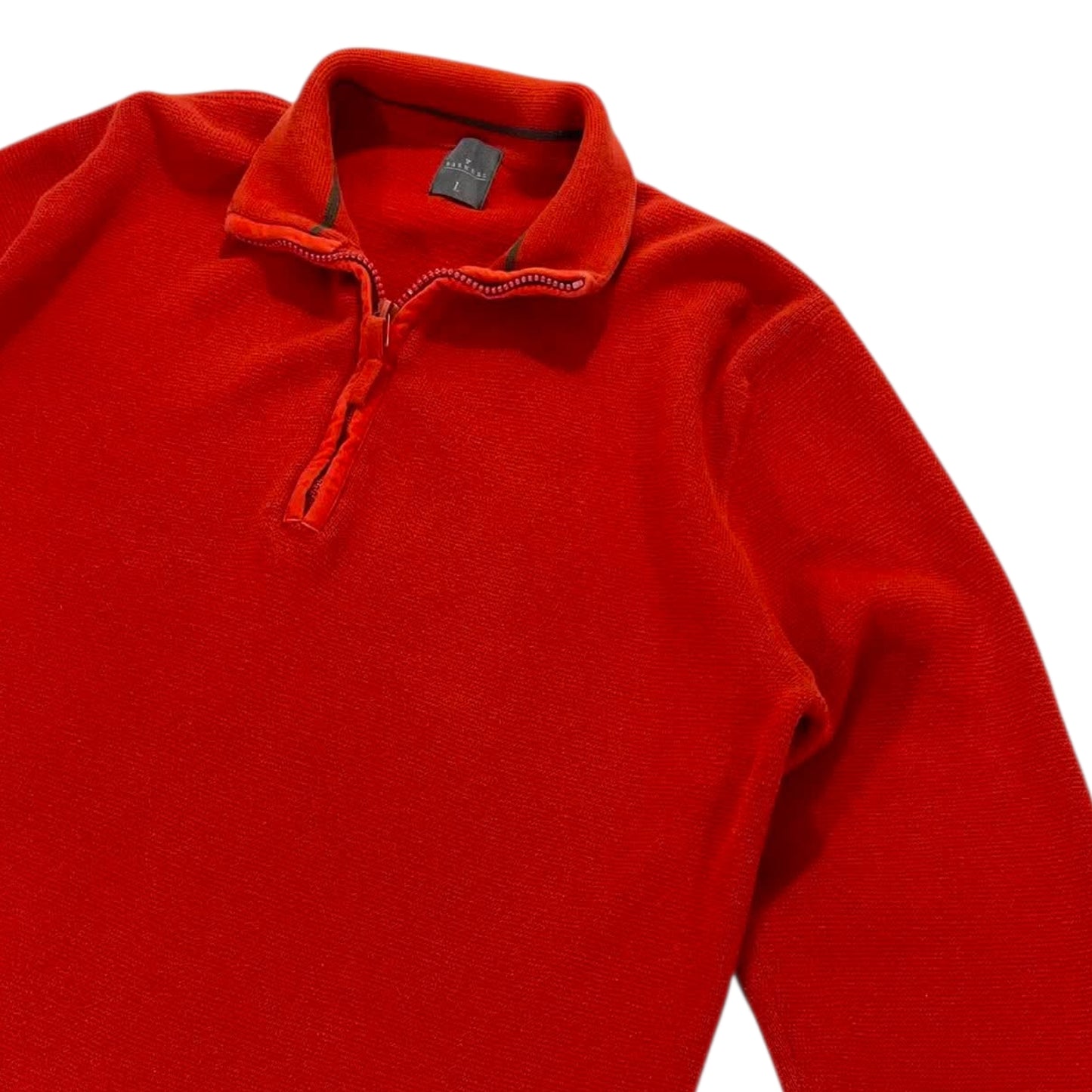 VINTAGE BARKERS ORANGE QUARTER ZIP SWEATSHIRT (L)