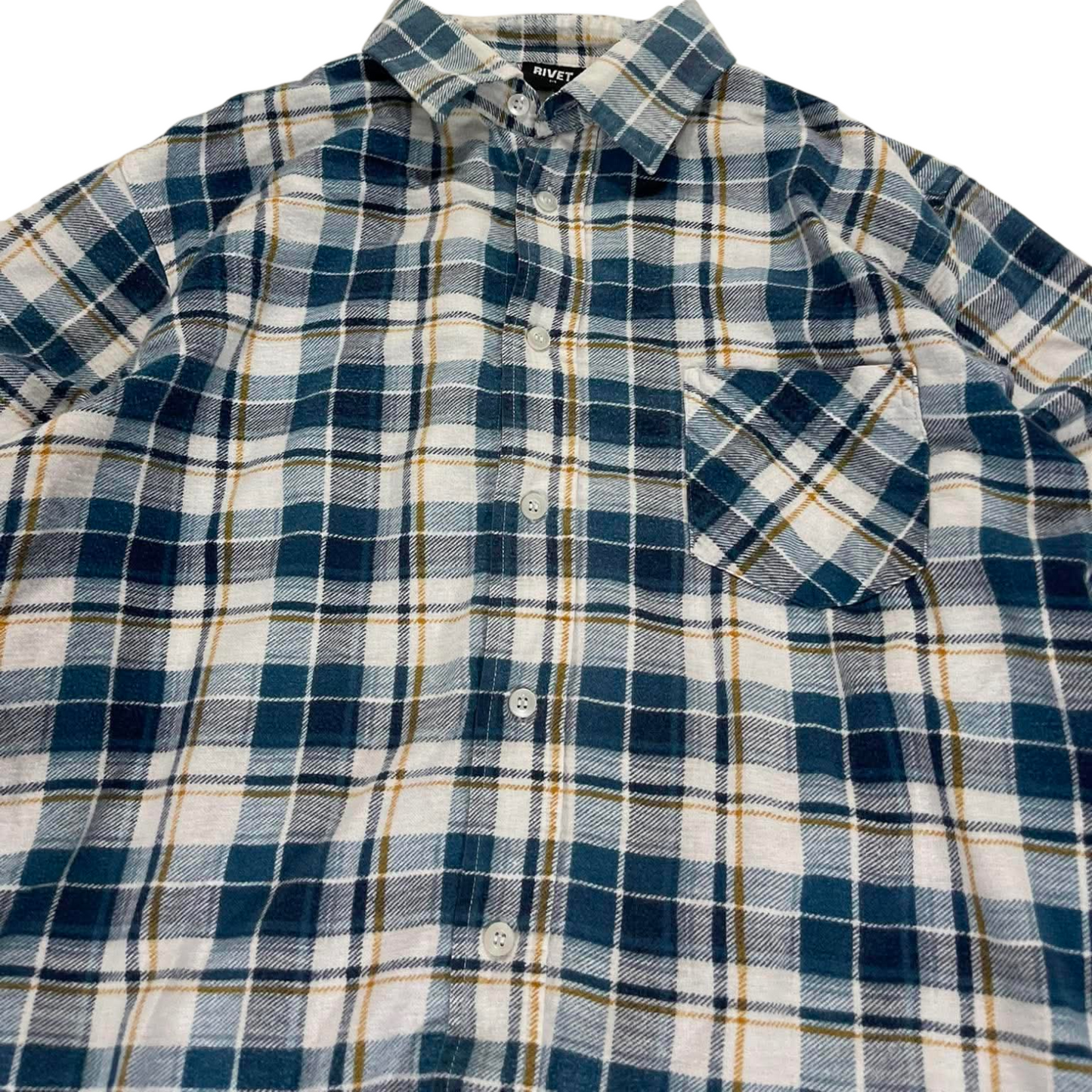 RIVET WORKWEAR BLUE PLAID FLANNEL (M - L)