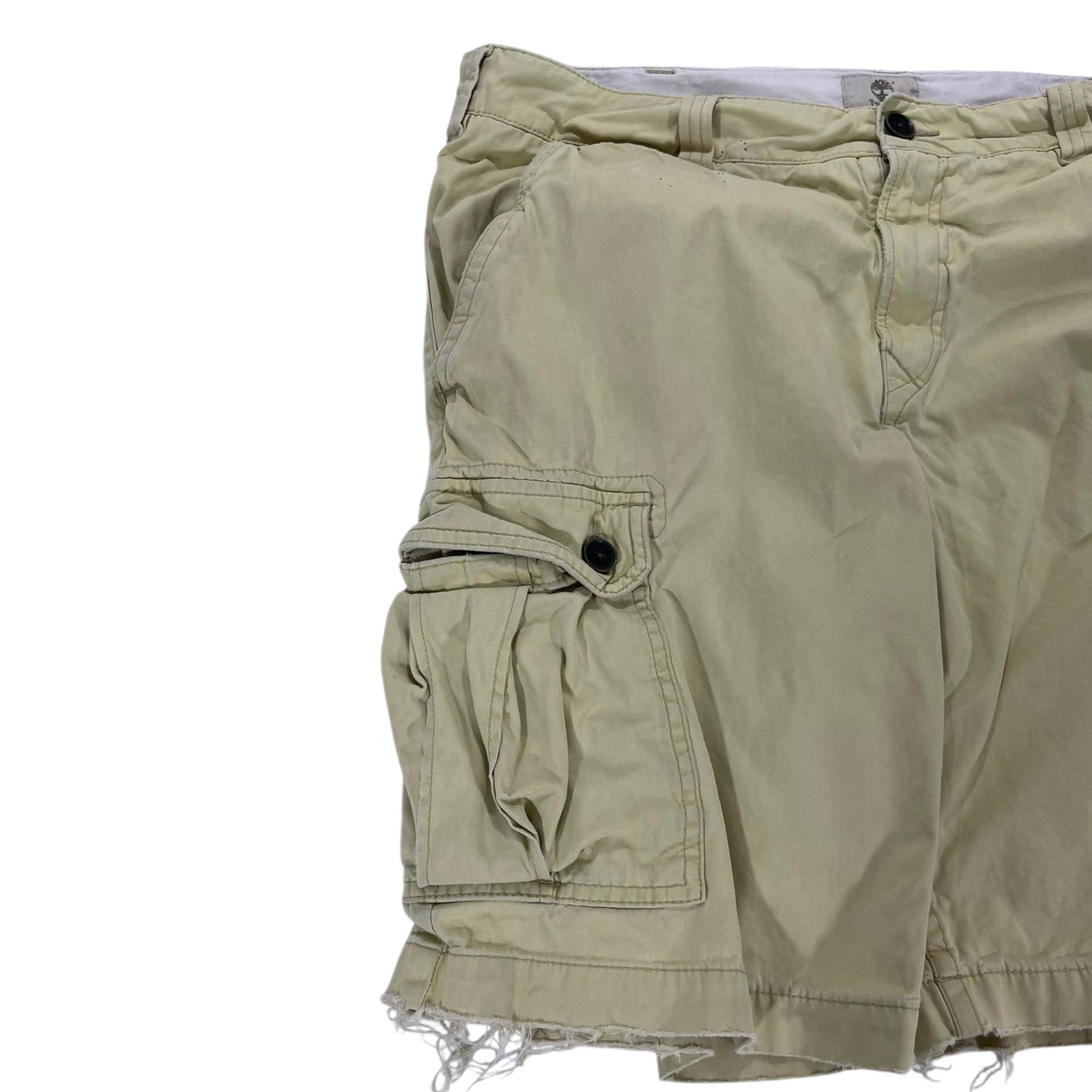 VINTAGE TIMBERLAND KHAKI CARGO SHORTS WITH ADJUSTABLE WAIST AND POCKETS (38)
