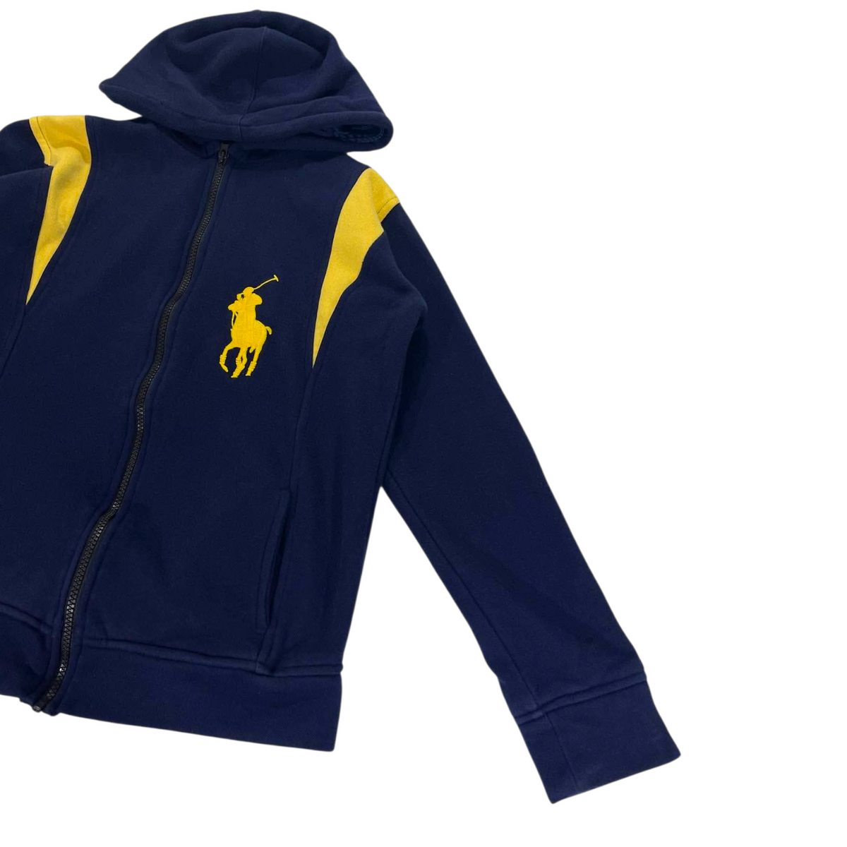 BL PONY NAVY ZIP UP HOODIE (S)