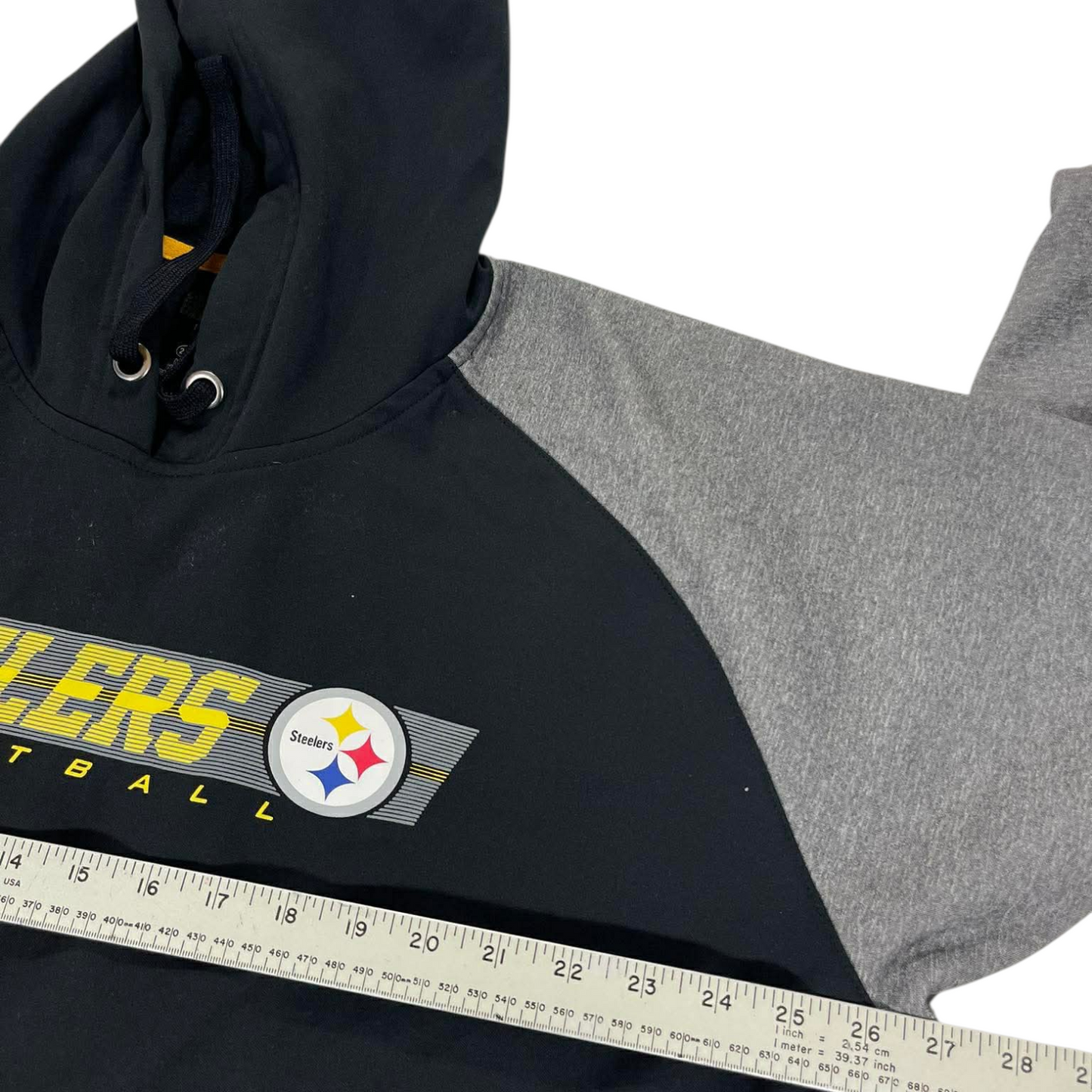 PITTSBURGH STEELERS BLACK & GREY HOODIE (XL)