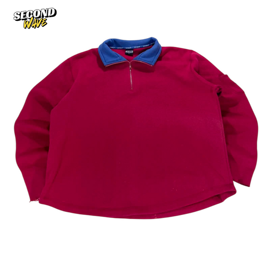 VINTAGE SPIRIT RED QUARTER ZIP SWEATSHIRT (L-XL)