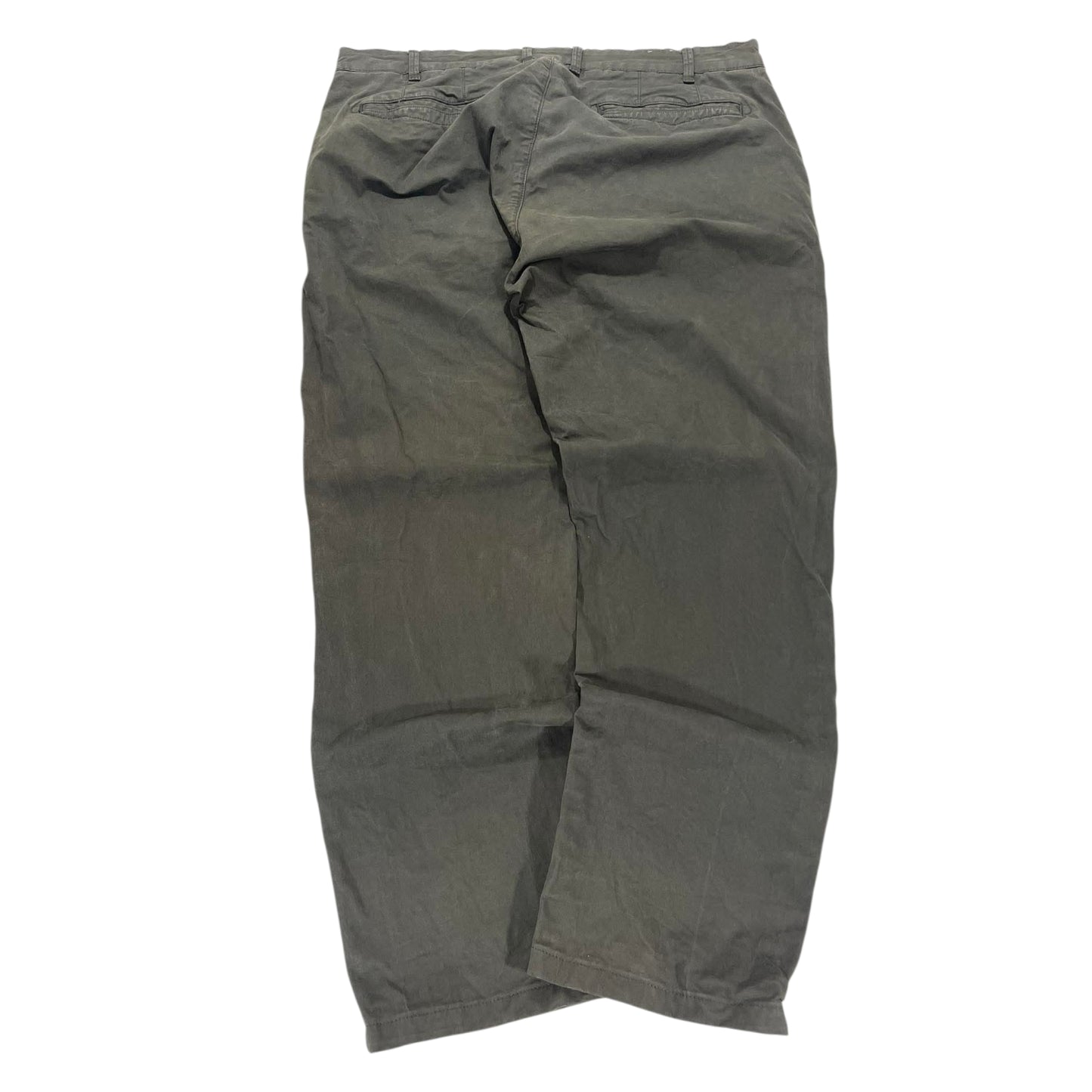BARKERS OLIVE GREEN BAGGY CHINO PANTS (38)