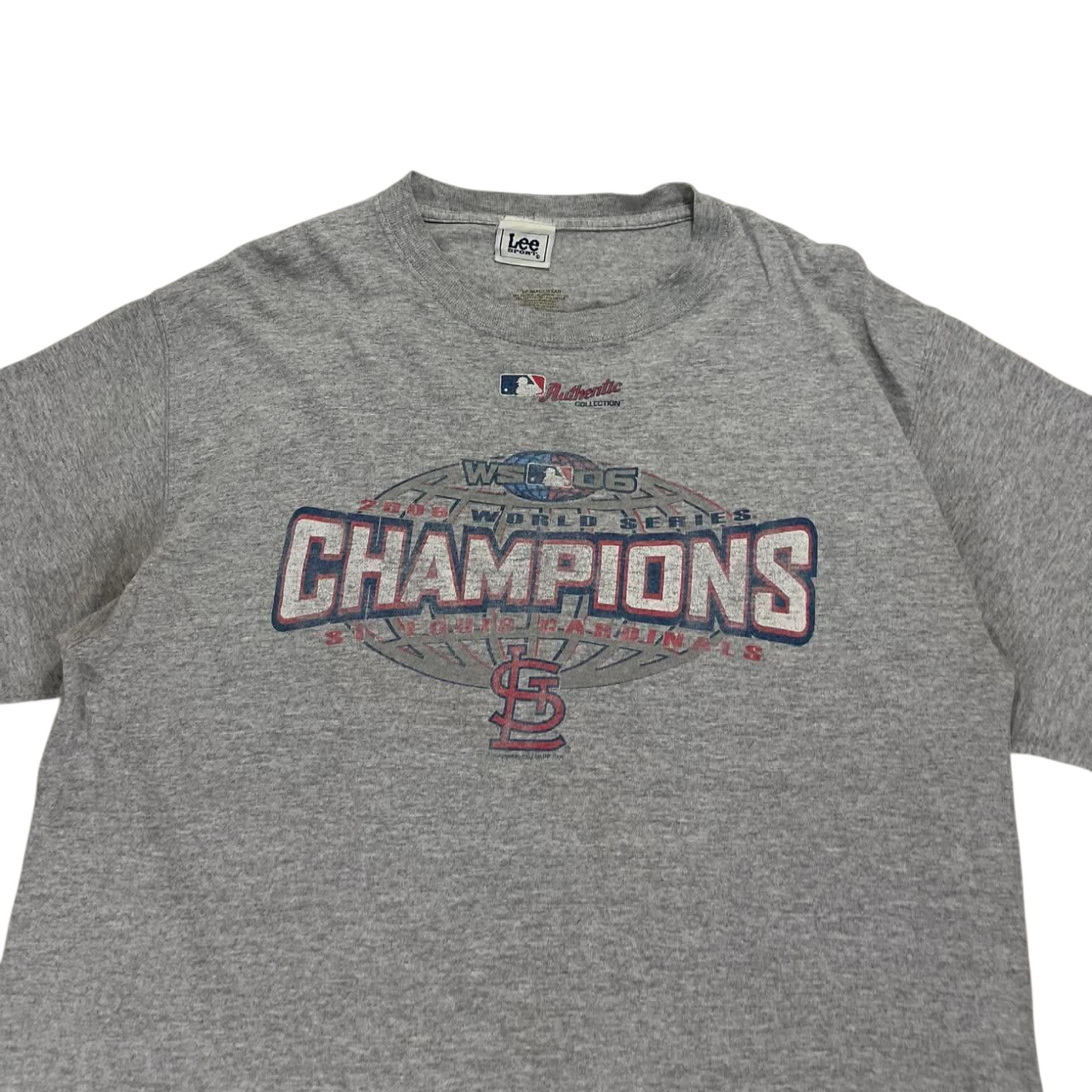 VINTAGE LEE GREY ST. LOUIS CARDINALS MLB CHAMPIONS T-SHIRT (L)