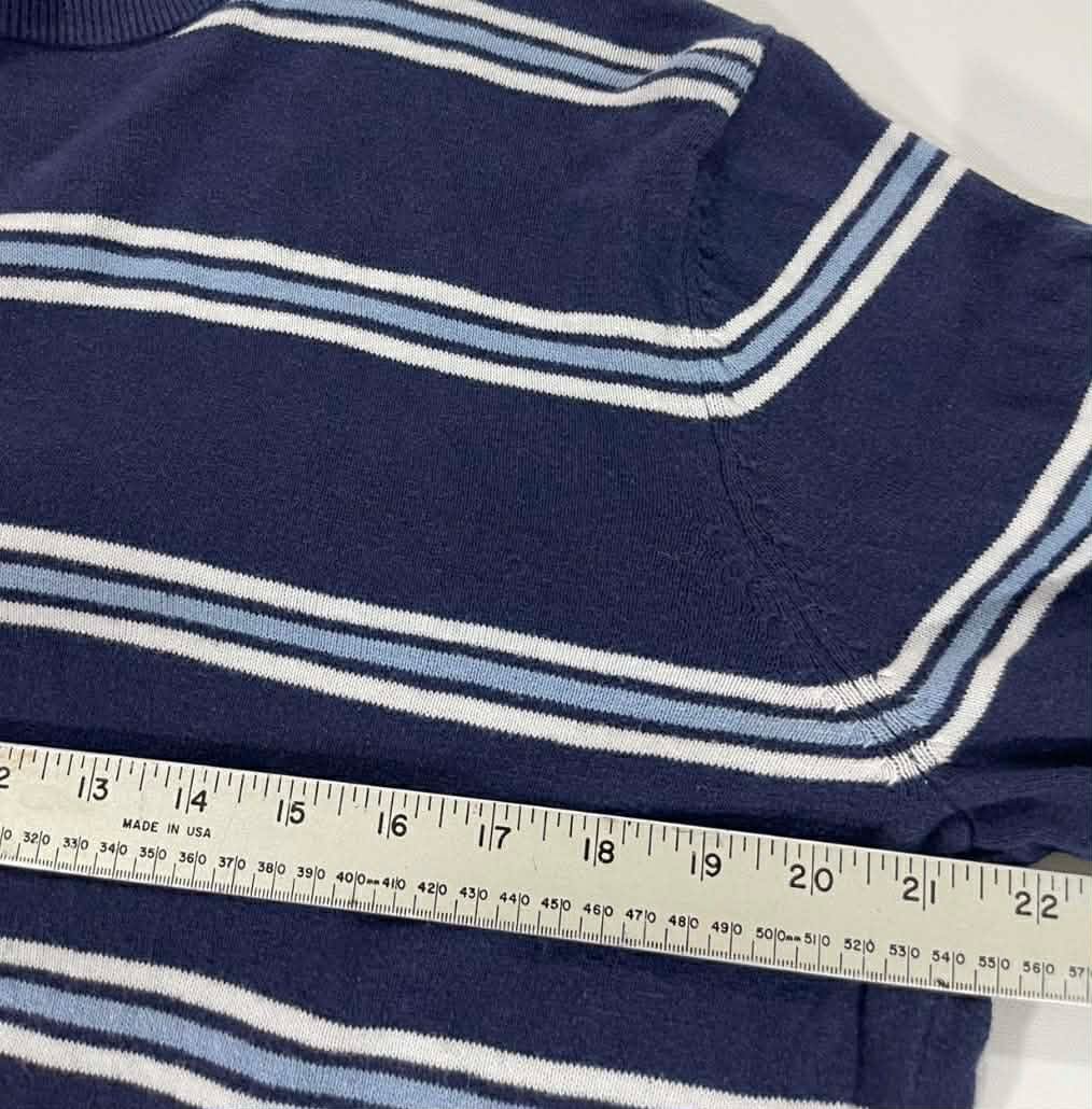 VINTAGE PAUL COSTELLOE BLUE STRIPED LONG SLEEVED SHIRT (L)