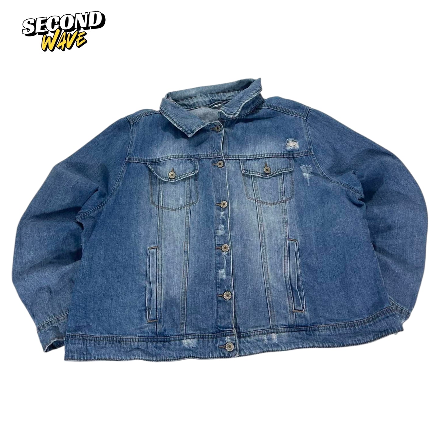 90S BLUE DENIM JACKET (M)