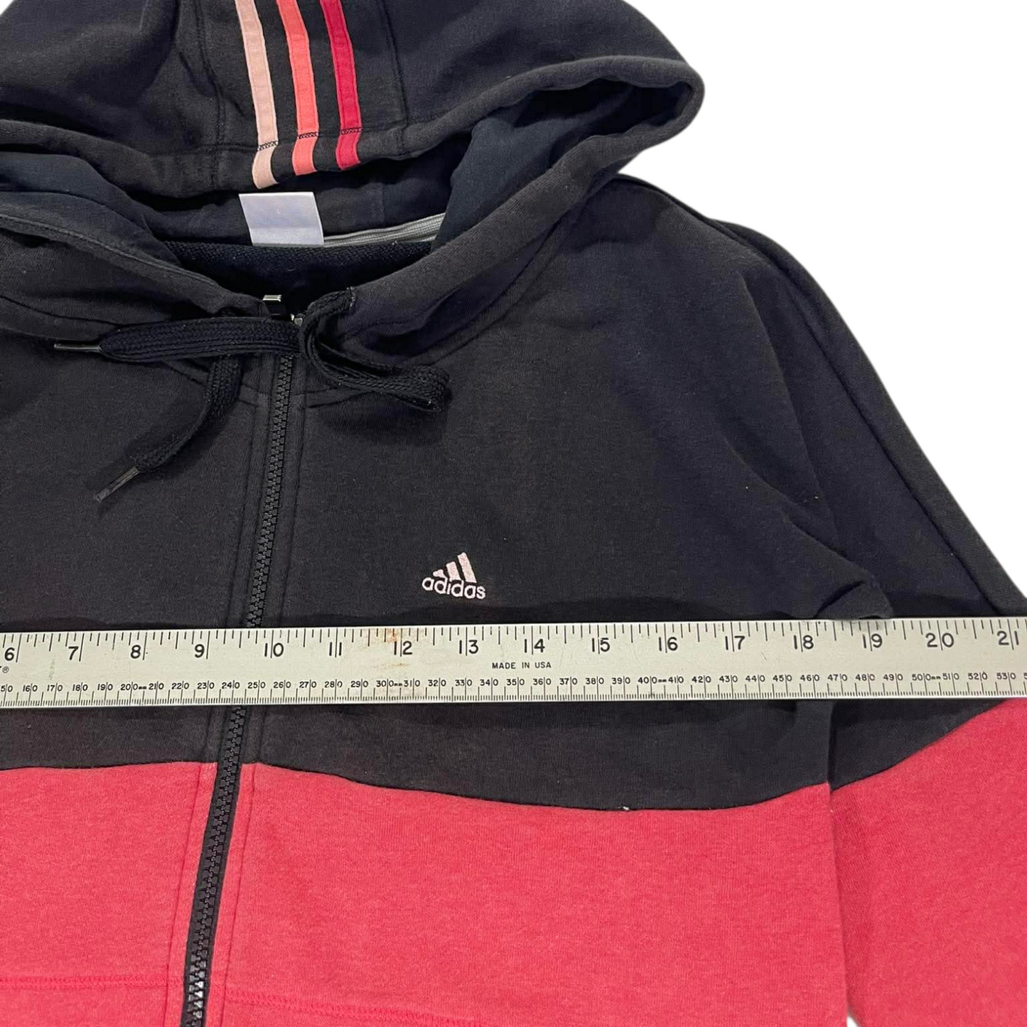 ADIDAS TWO TONED ZIP UP HOODIE (M)