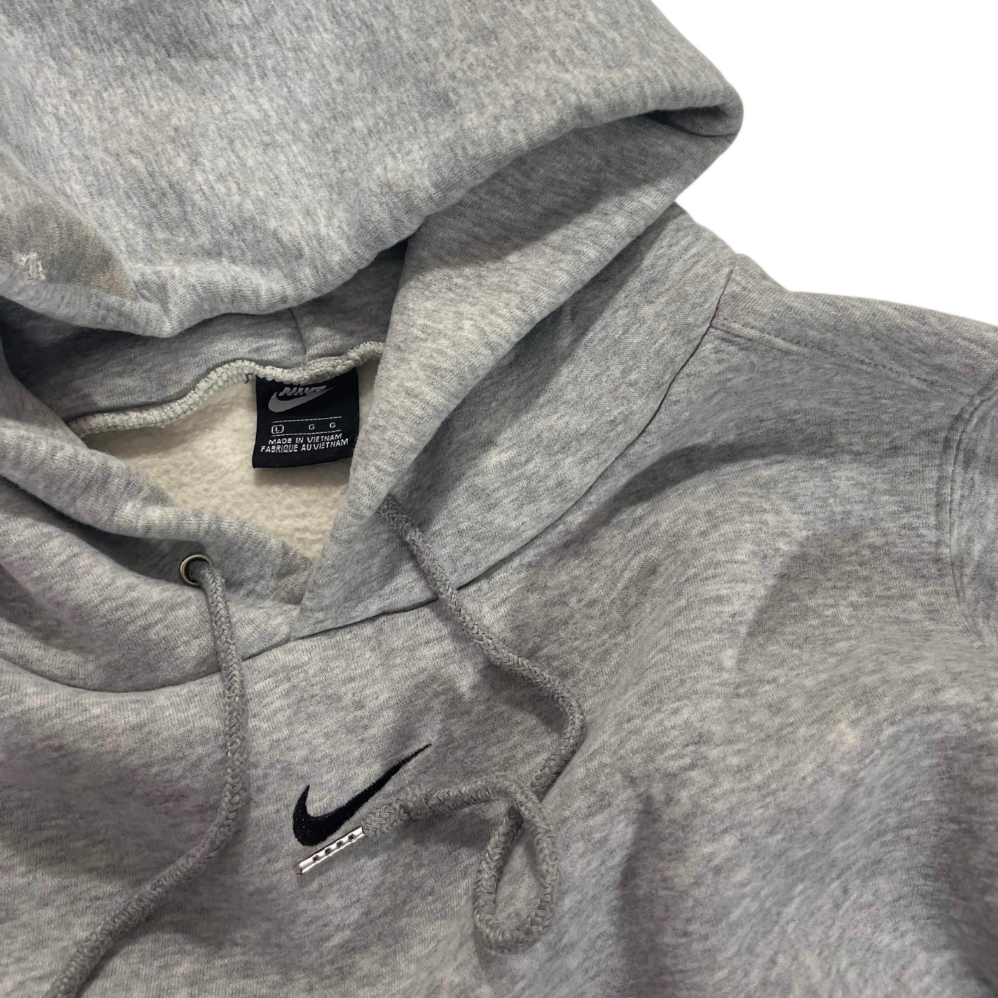 MID SWOOSH GRAY NIKE HOODIE (L)