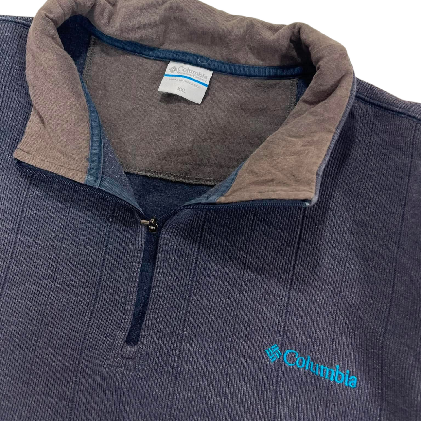 VINTAGE COLUMBIA BLUE QUARTER ZIP (L)