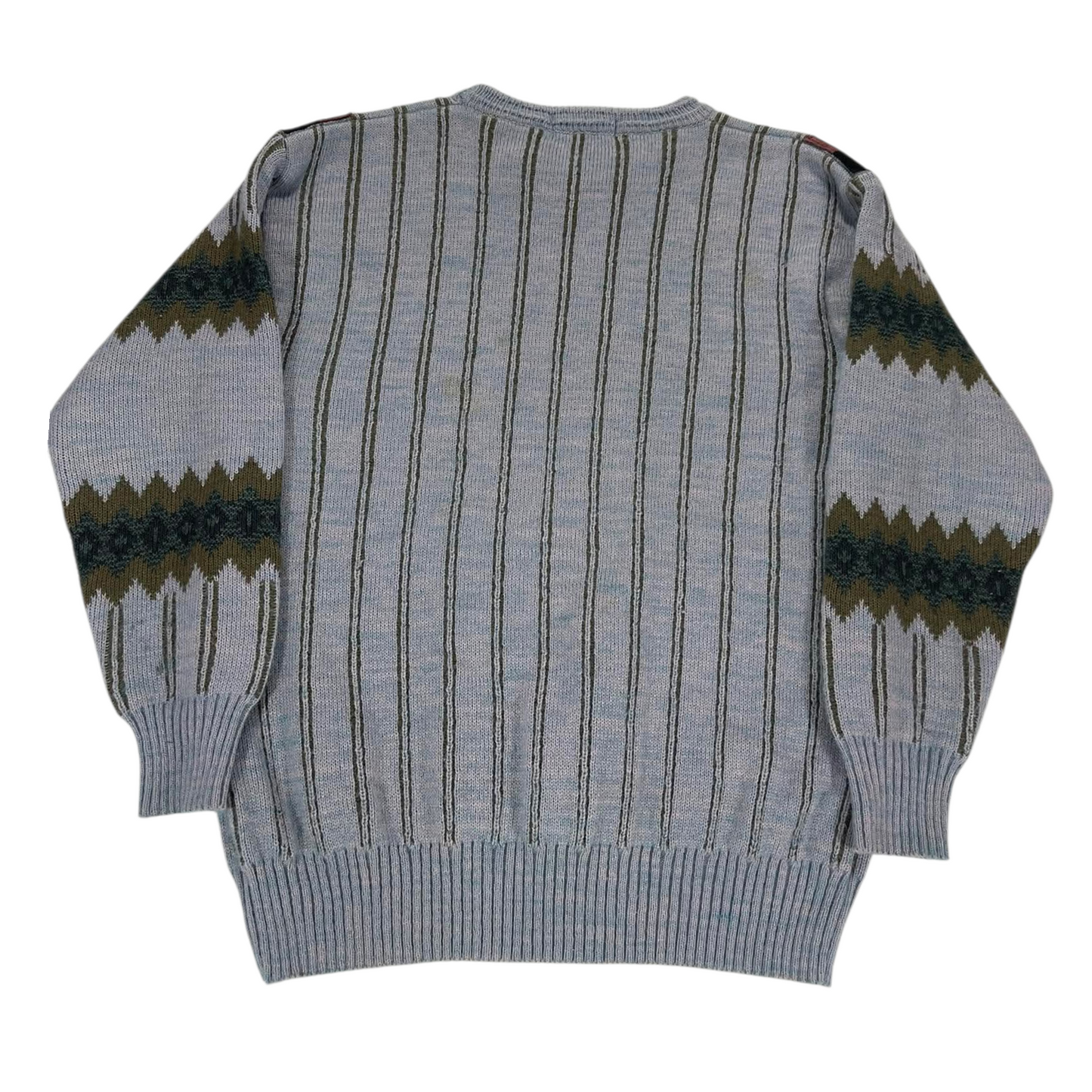 90S MULTICOLOURED PATTERNED SWEATER (L)